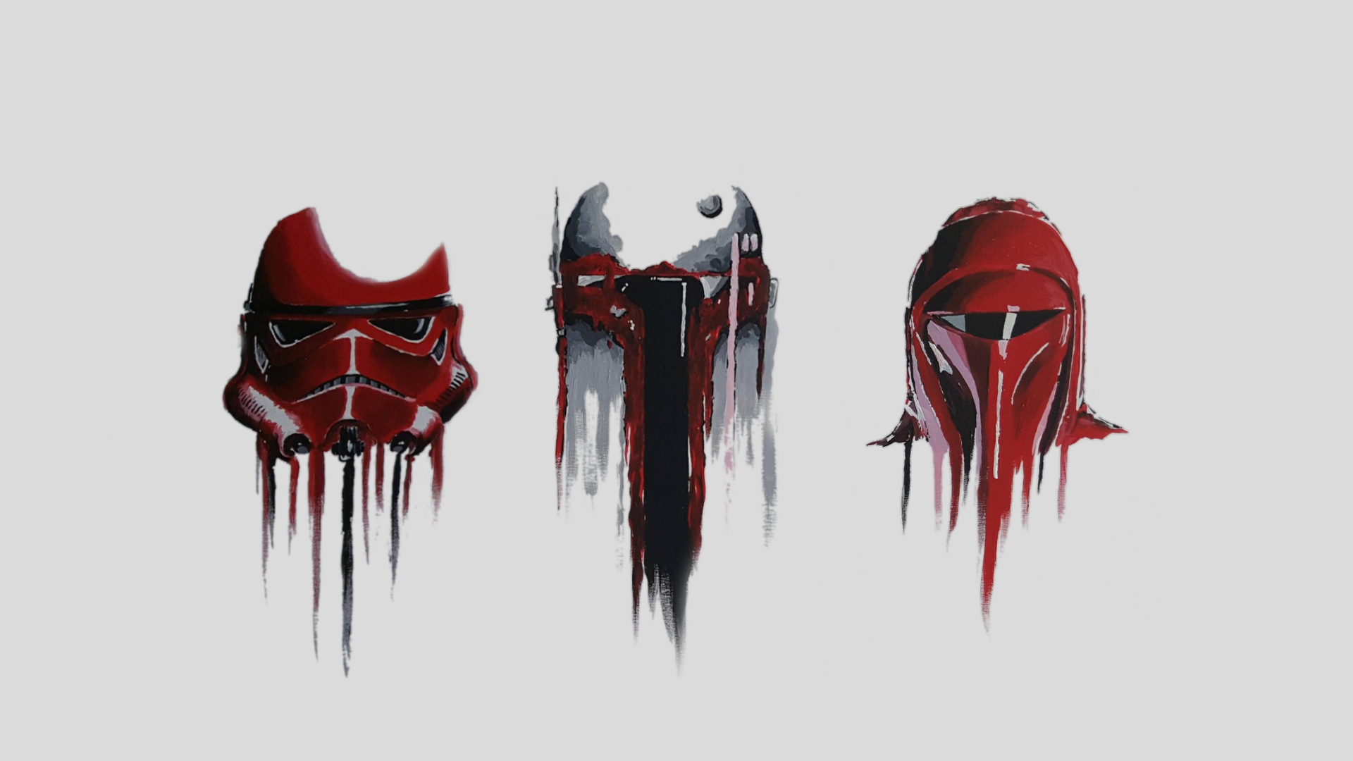 Star Wars helmets artwork HD Wallpaper