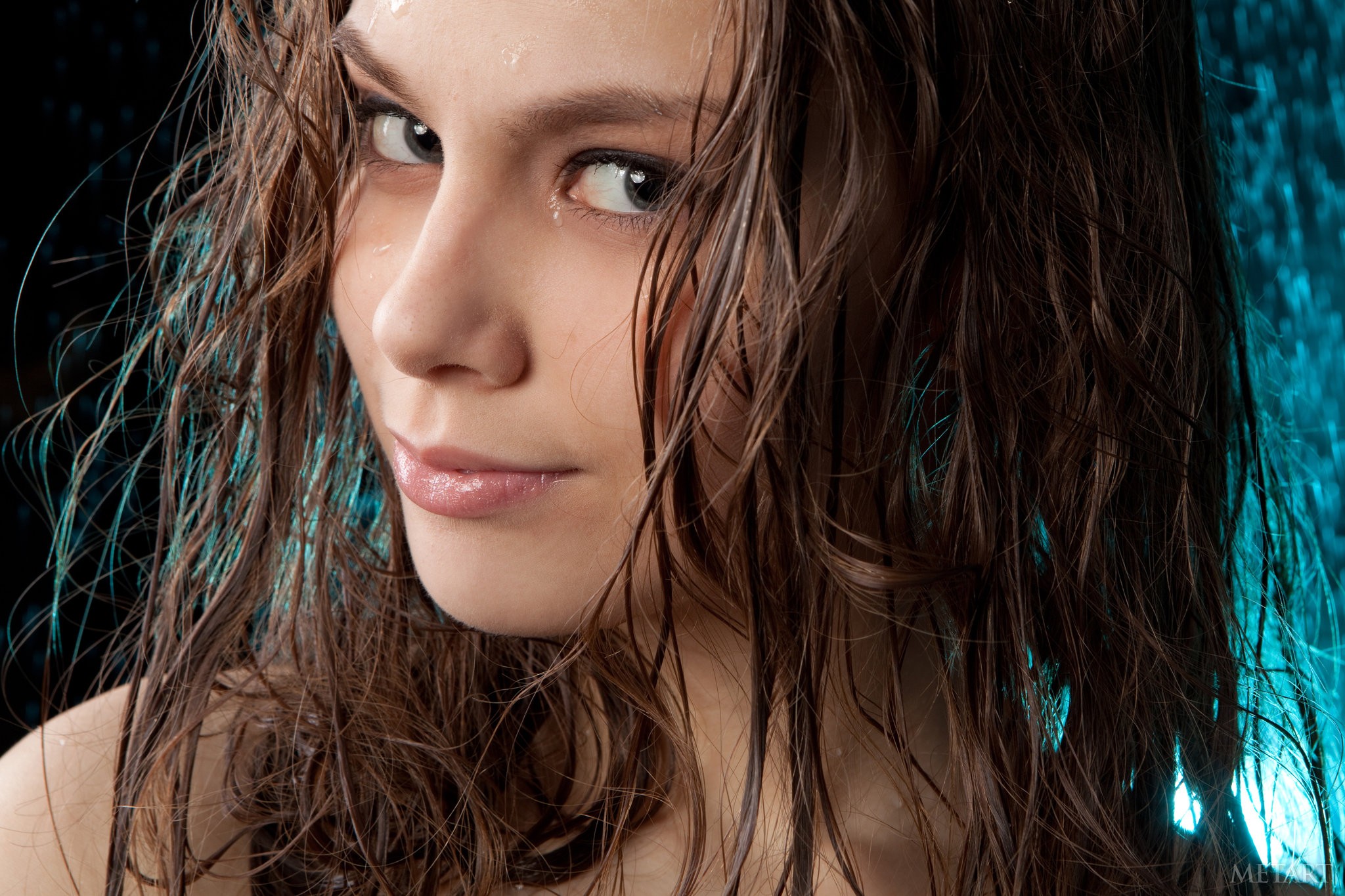 Kristel A with wet hair HD Wallpaper