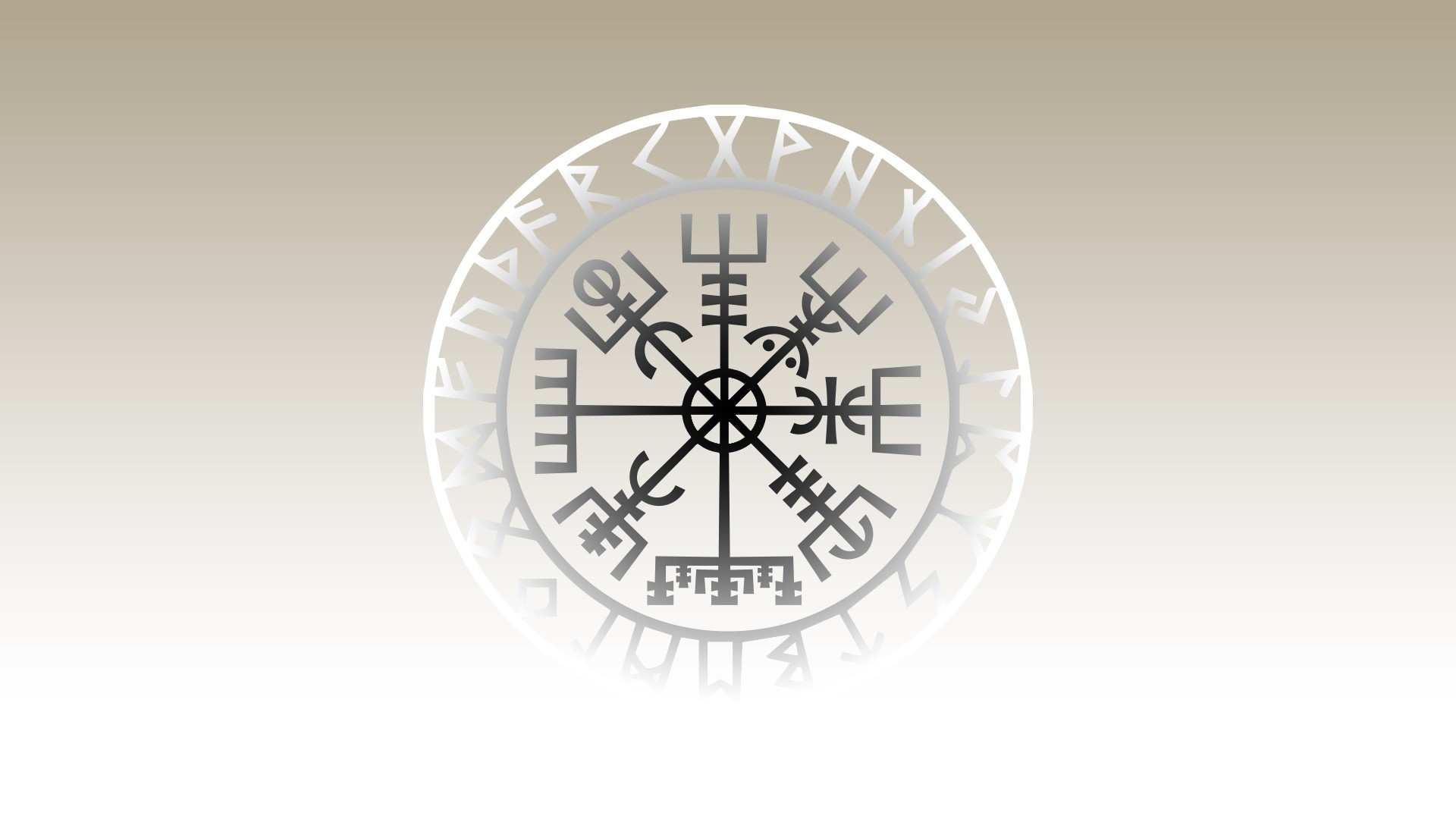 Vegvísir Viking Compass Symbol HD Wallpaper