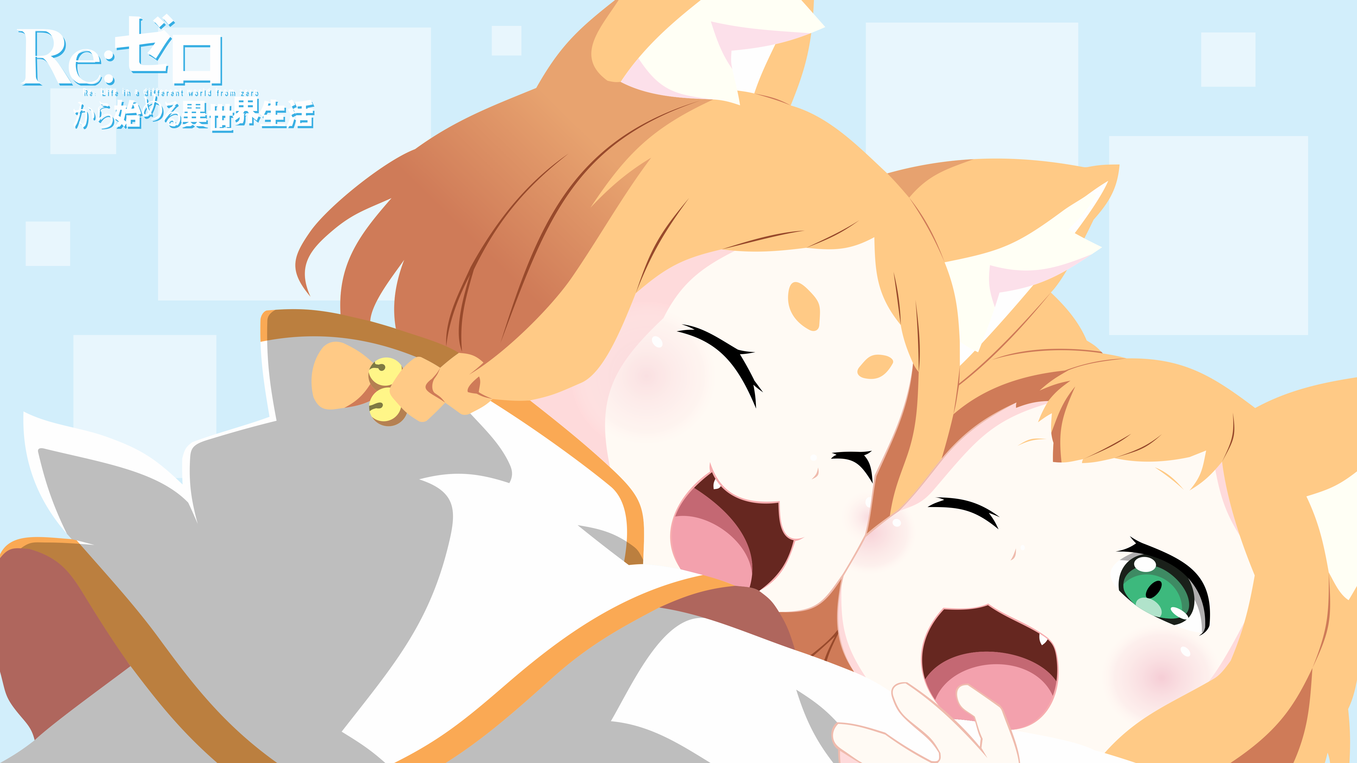 Felt and Puck from Re:Zero Kara Hajimeru Isekai Seikatsu HD Wallpaper