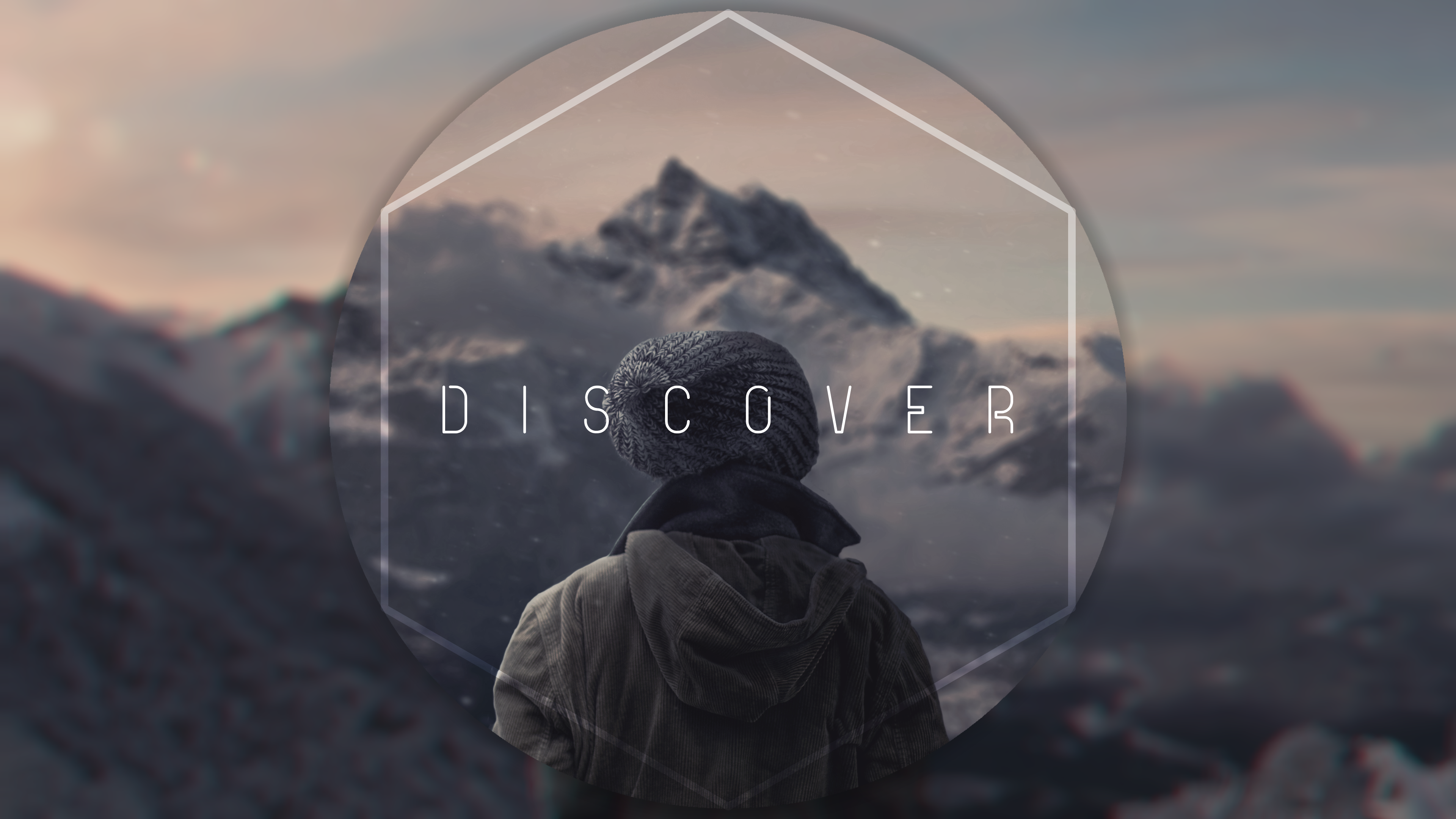 Discover text over snowy mountains landscape HD Wallpaper