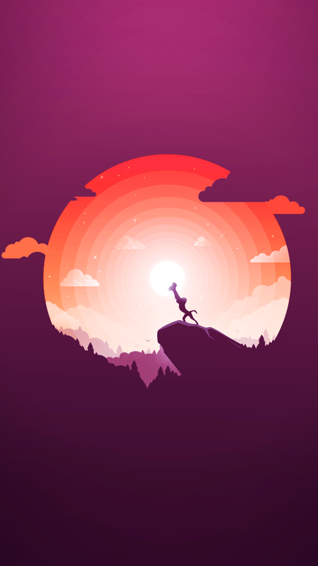 Simba from The Lion King on Pride Rock HD Wallpaper