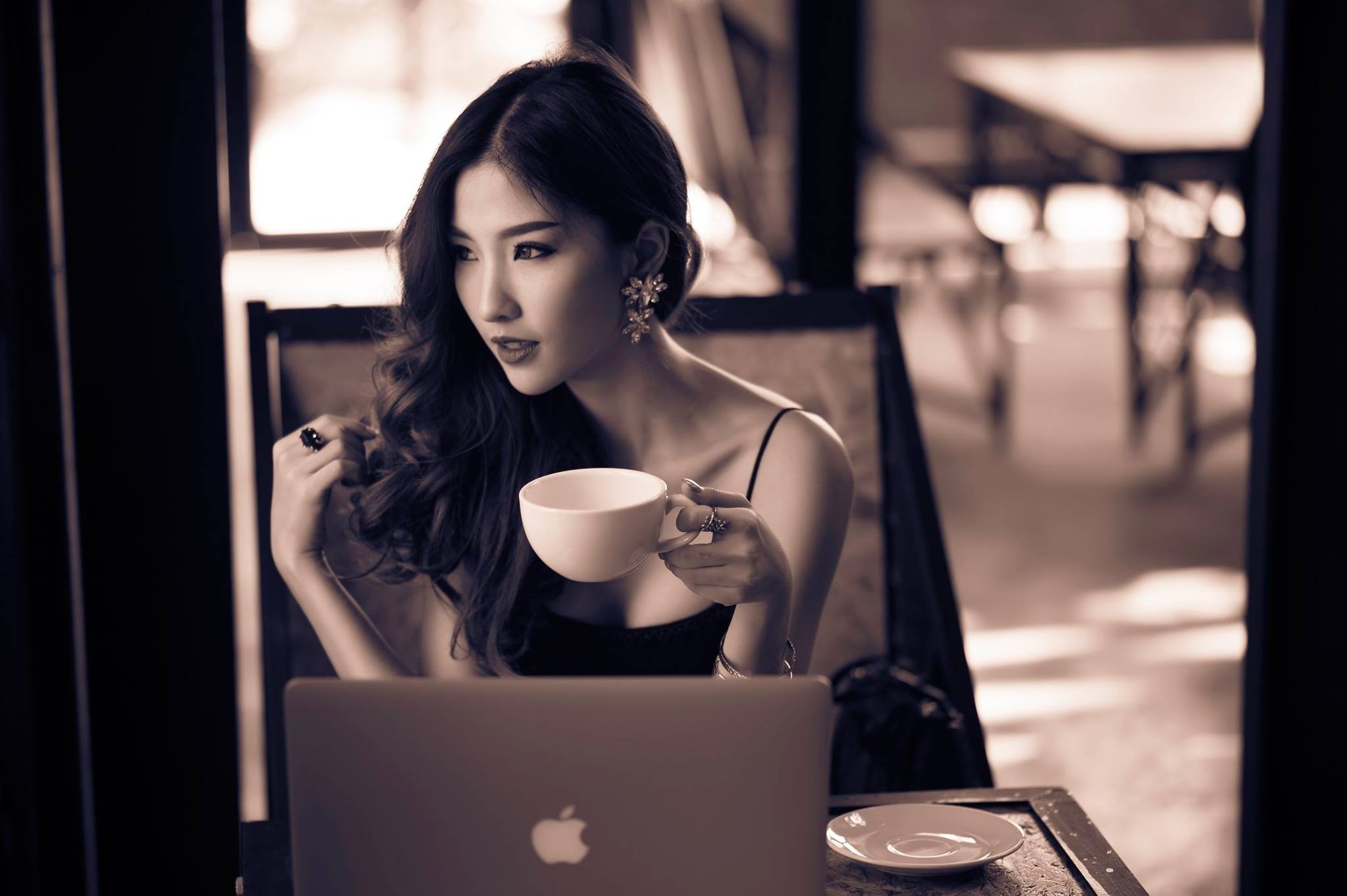 Thailand model, Ohly, model, Asian, sepia, Atita Wittayakajohndet HD Wallpaper
