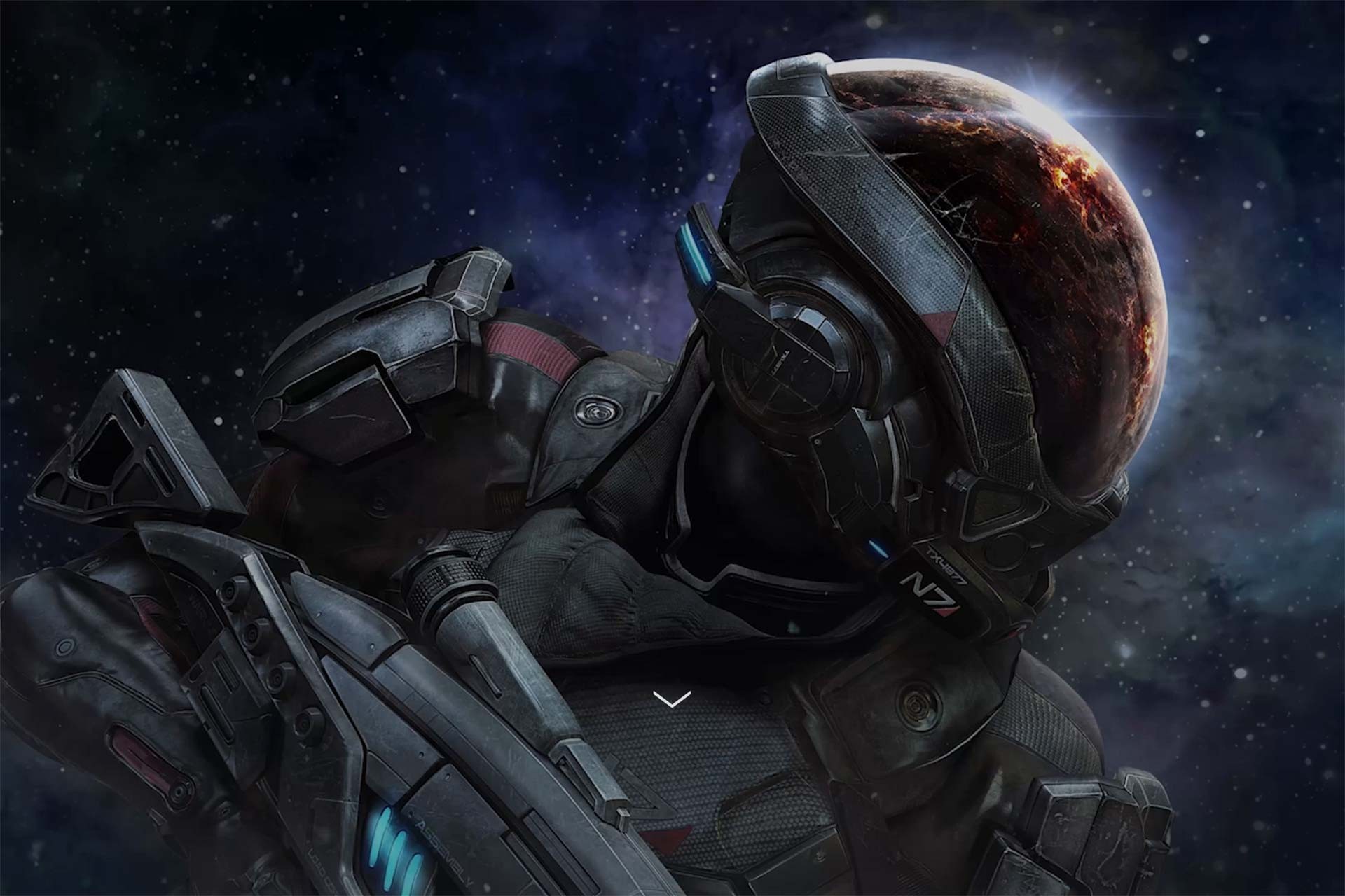 Commander Shepard from Mass Effect in space HD Wallpaper