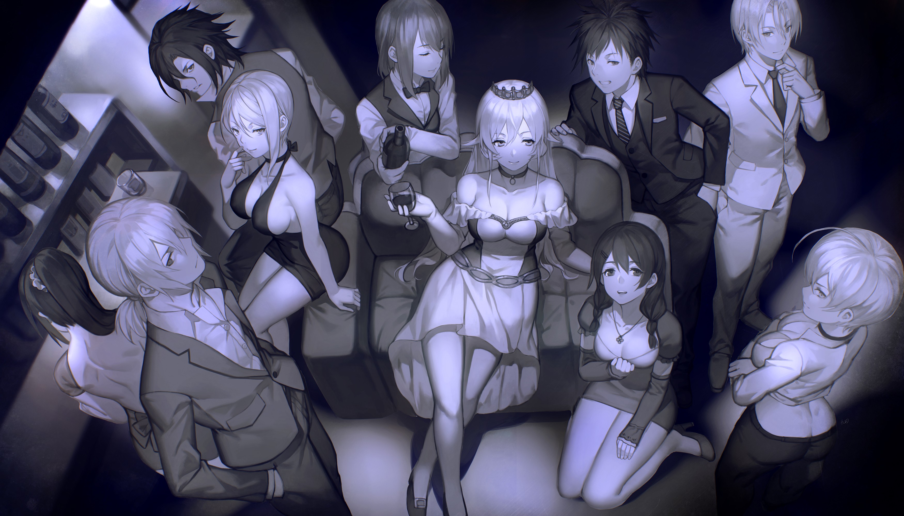 Characters from Shokugeki no Souma in formal attire HD Wallpaper