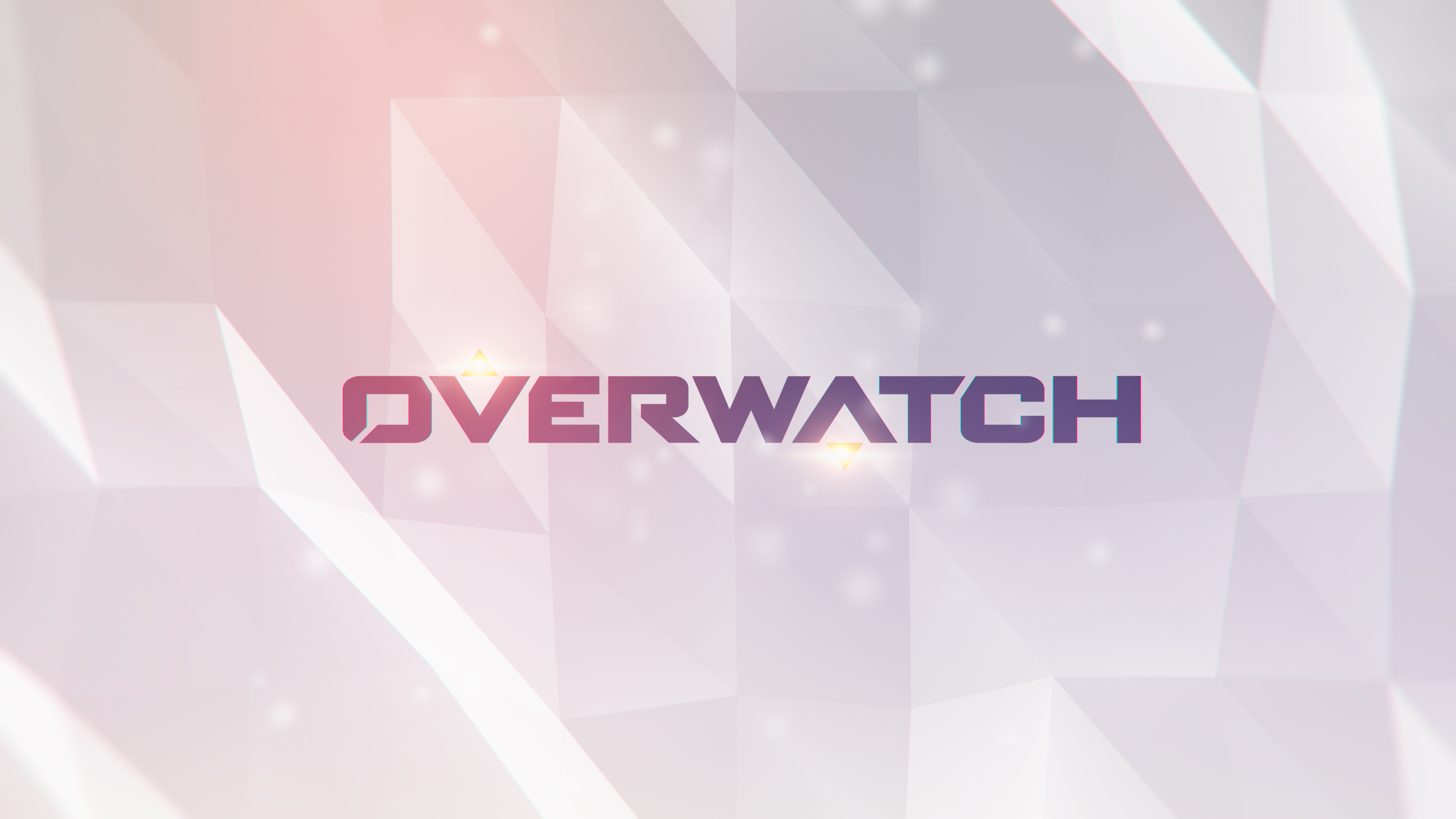 Overwatch logo on a geometric background HD Wallpaper
