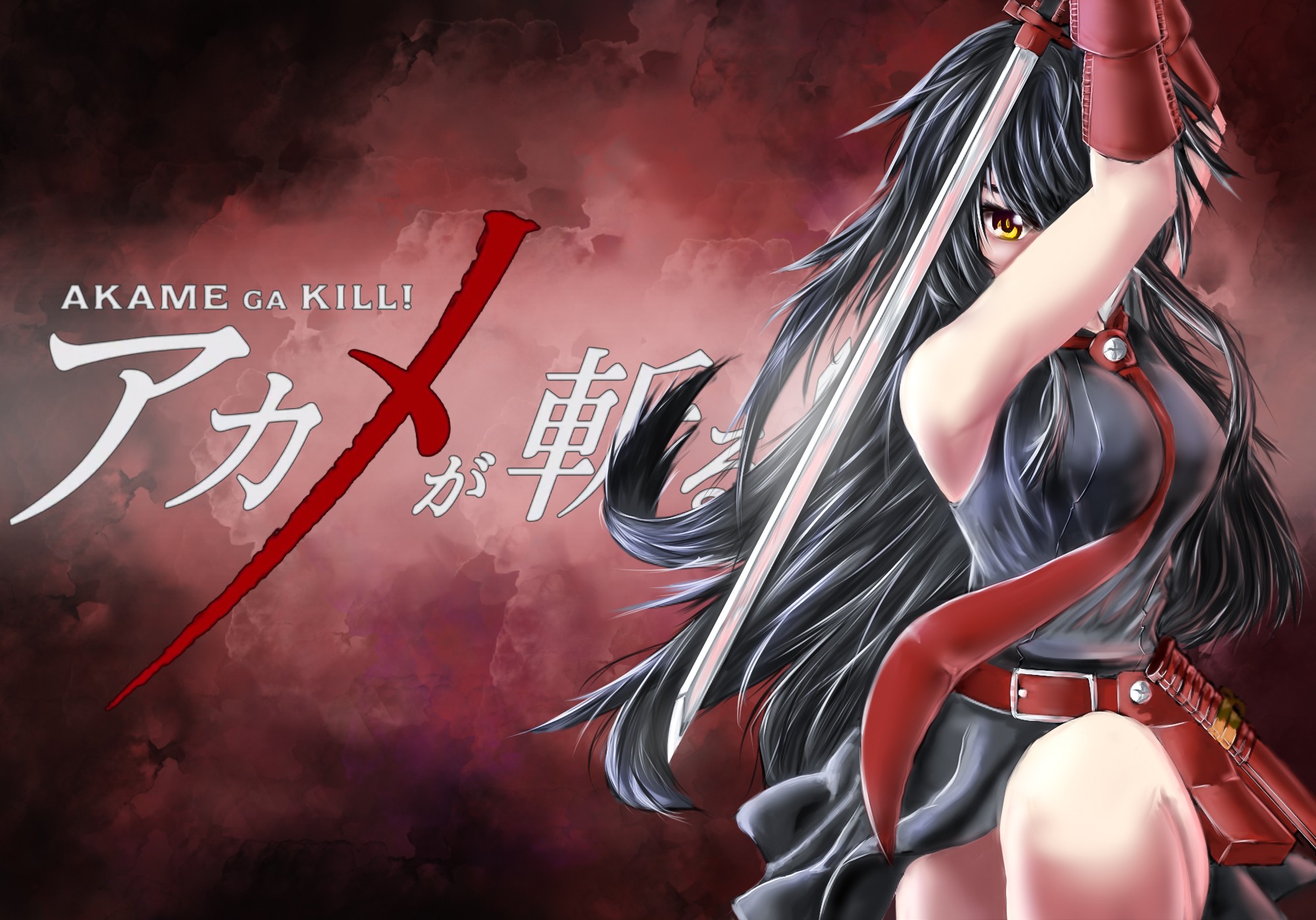 Akame from Akame ga Kill! with sword HD Wallpaper