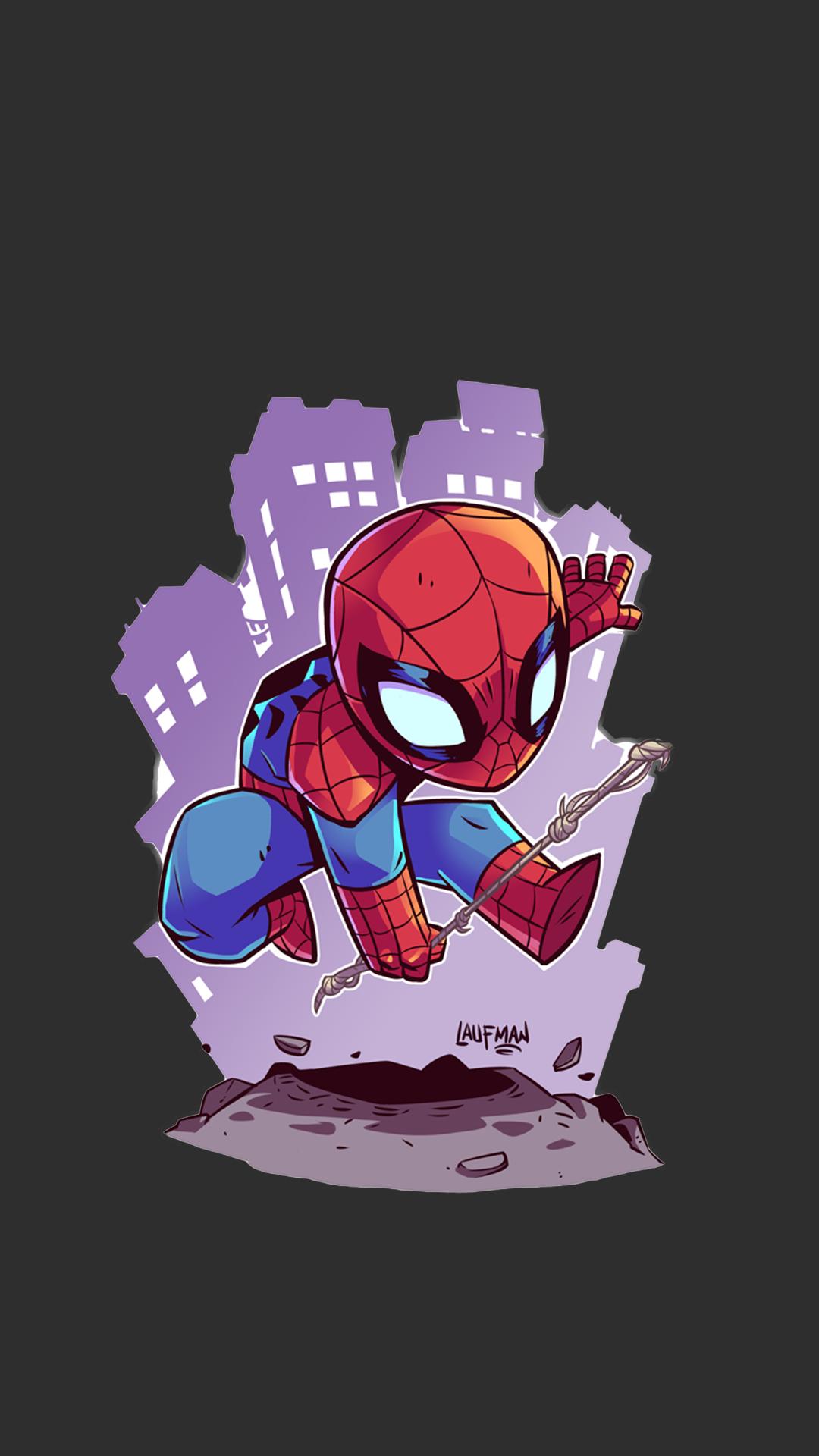 Spider-Man from Marvel Comics in a cartoon style HD Wallpaper