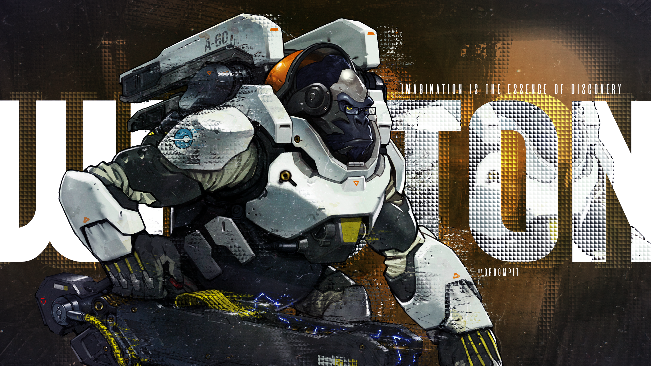Winston from Overwatch in mech suit HD Wallpaper