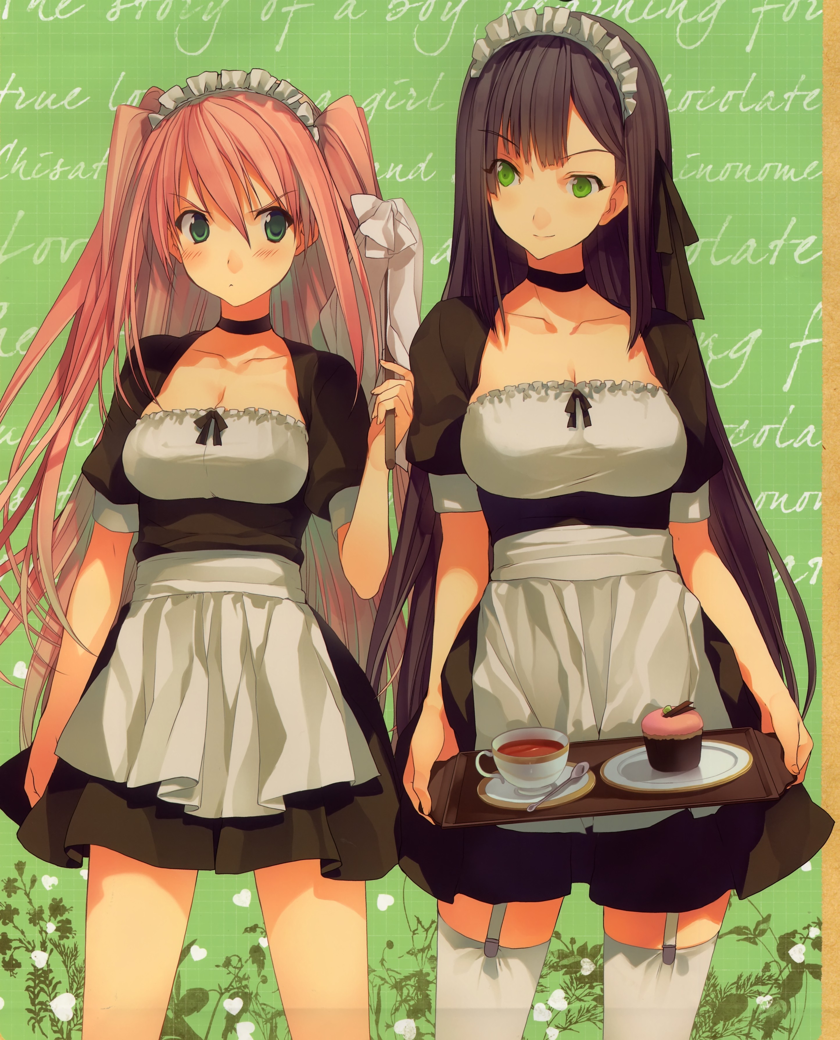 Chisato Sumiyoshi and Satsuki Shinonome from Koi to Senkyo to Chocolate HD Wallpaper