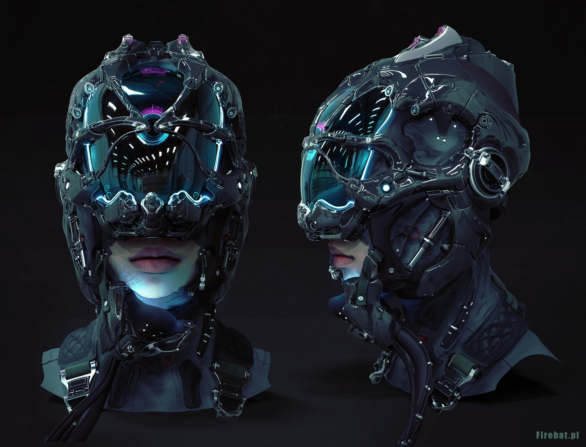 Sci-fi helmet design by Andrzej Marszalek HD Wallpaper