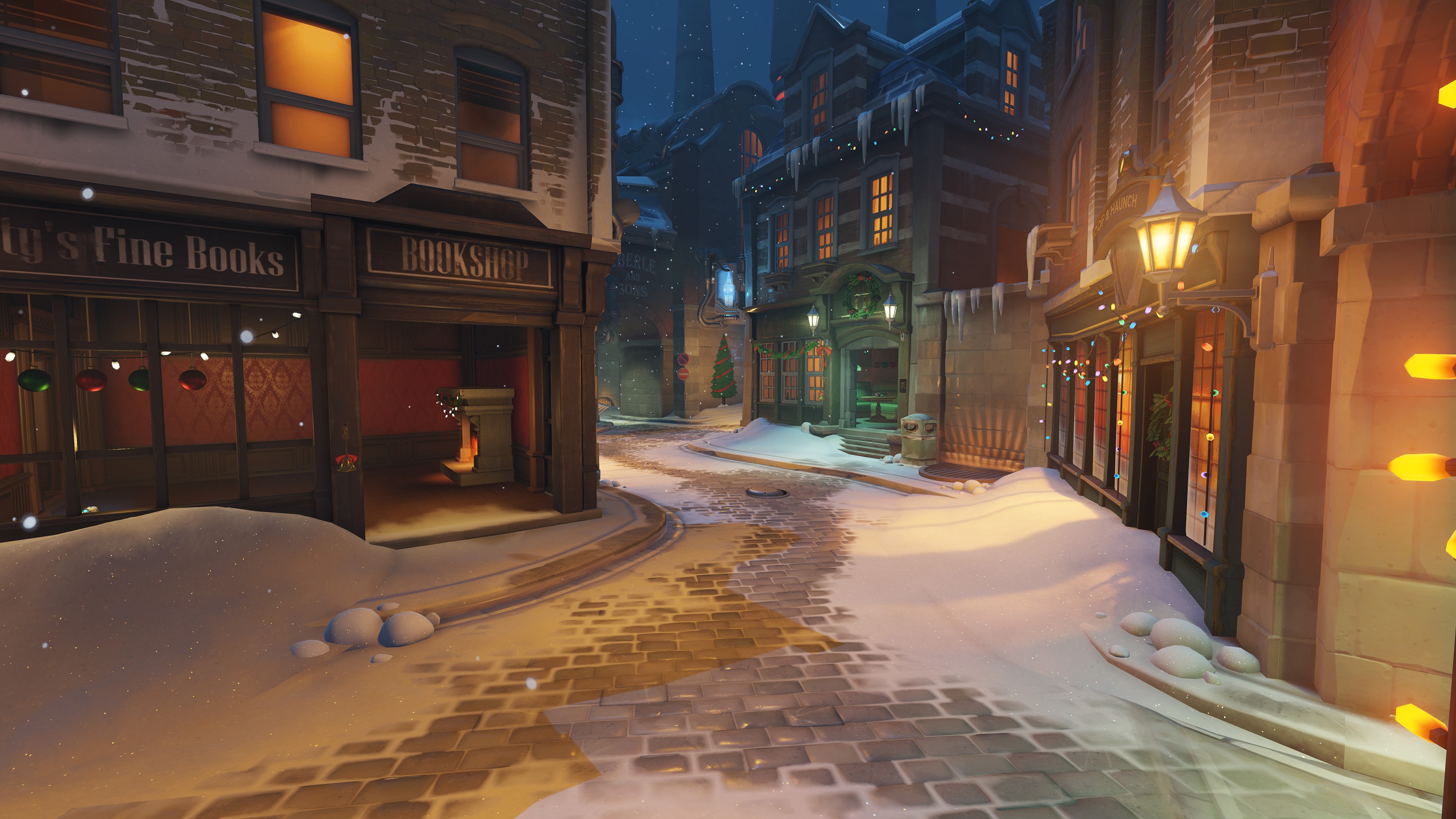 Christmas in Kings Row from Overwatch HD Wallpaper