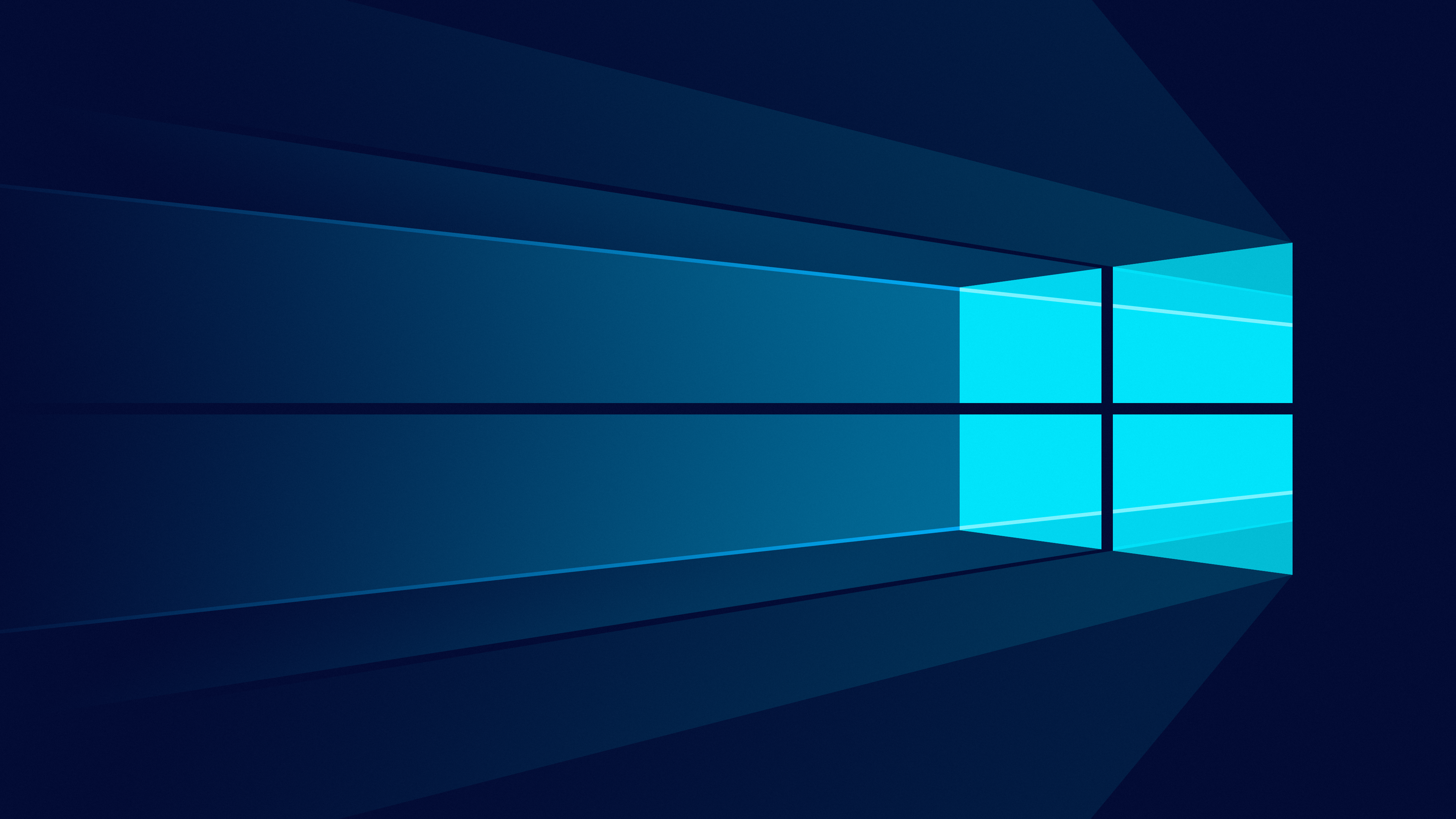 Windows 10 logo with abstract blue light streaks HD Wallpaper