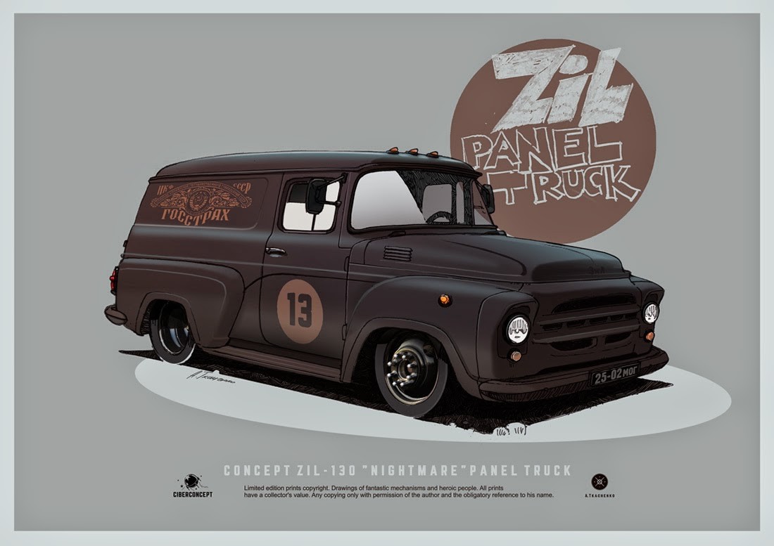 Concept ZIL-130 "Nightmare" Panel Truck by A. Tkachenko HD Wallpaper