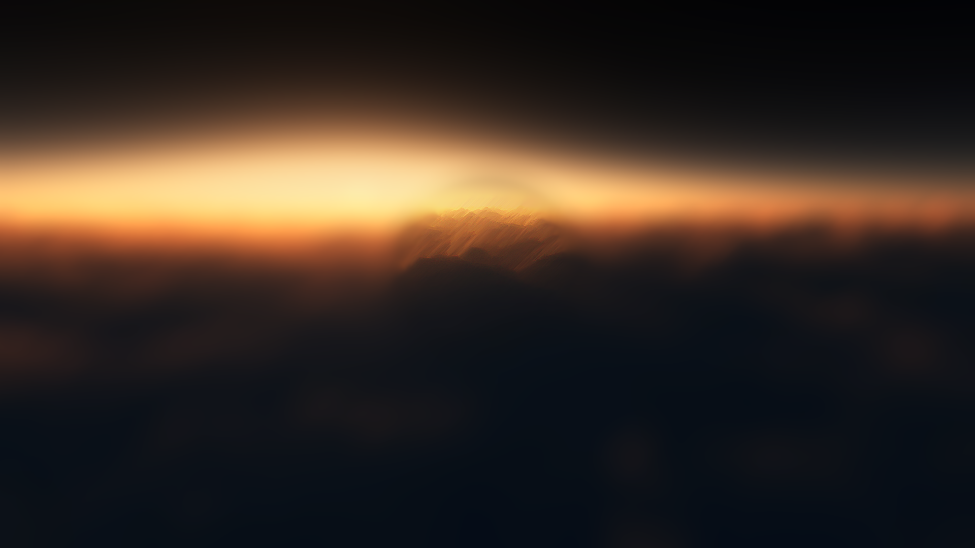 Blurred sunset over dark clouds HD Wallpaper