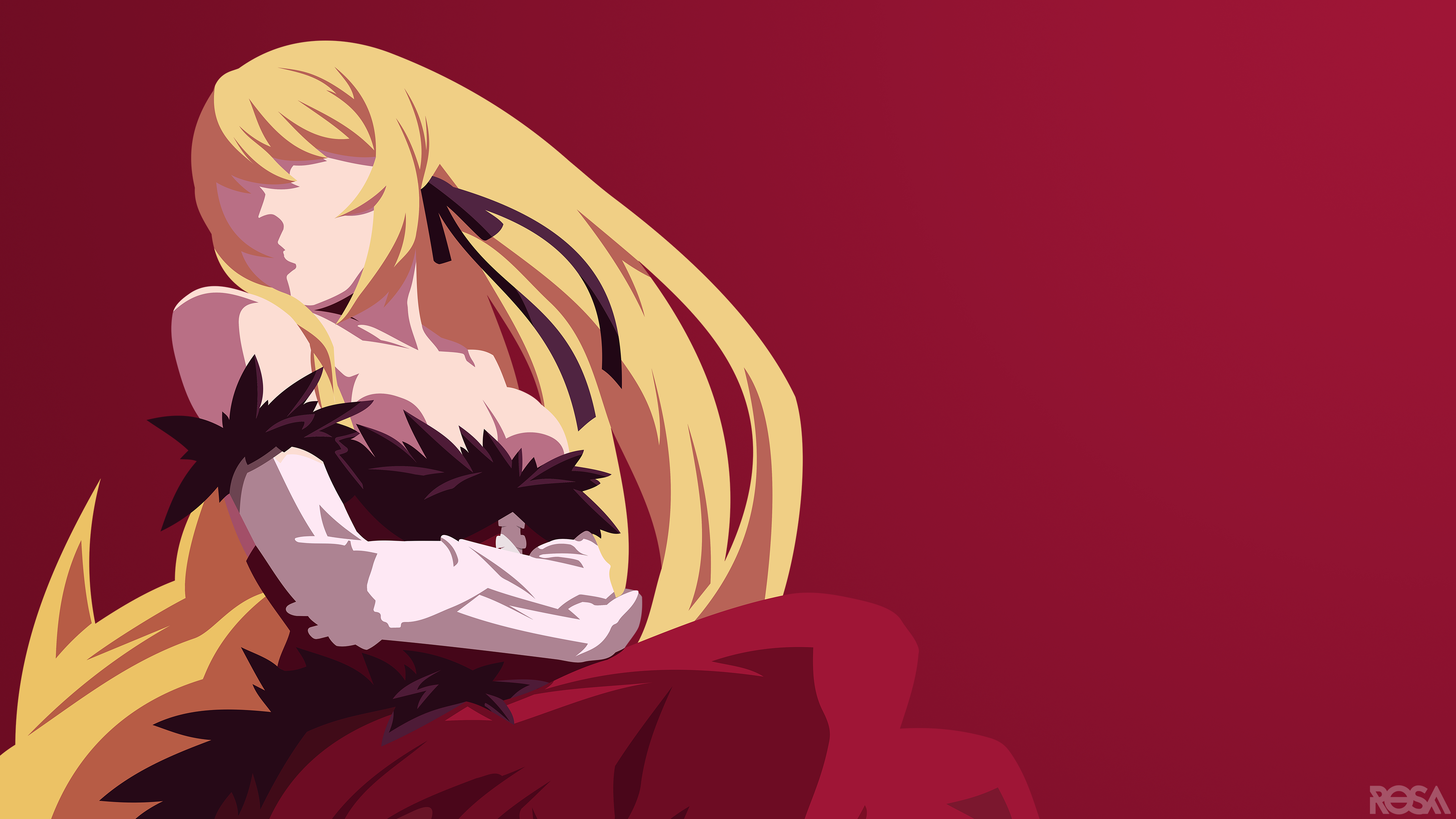 Oshino Shinobu from Monogatari Series HD Wallpaper