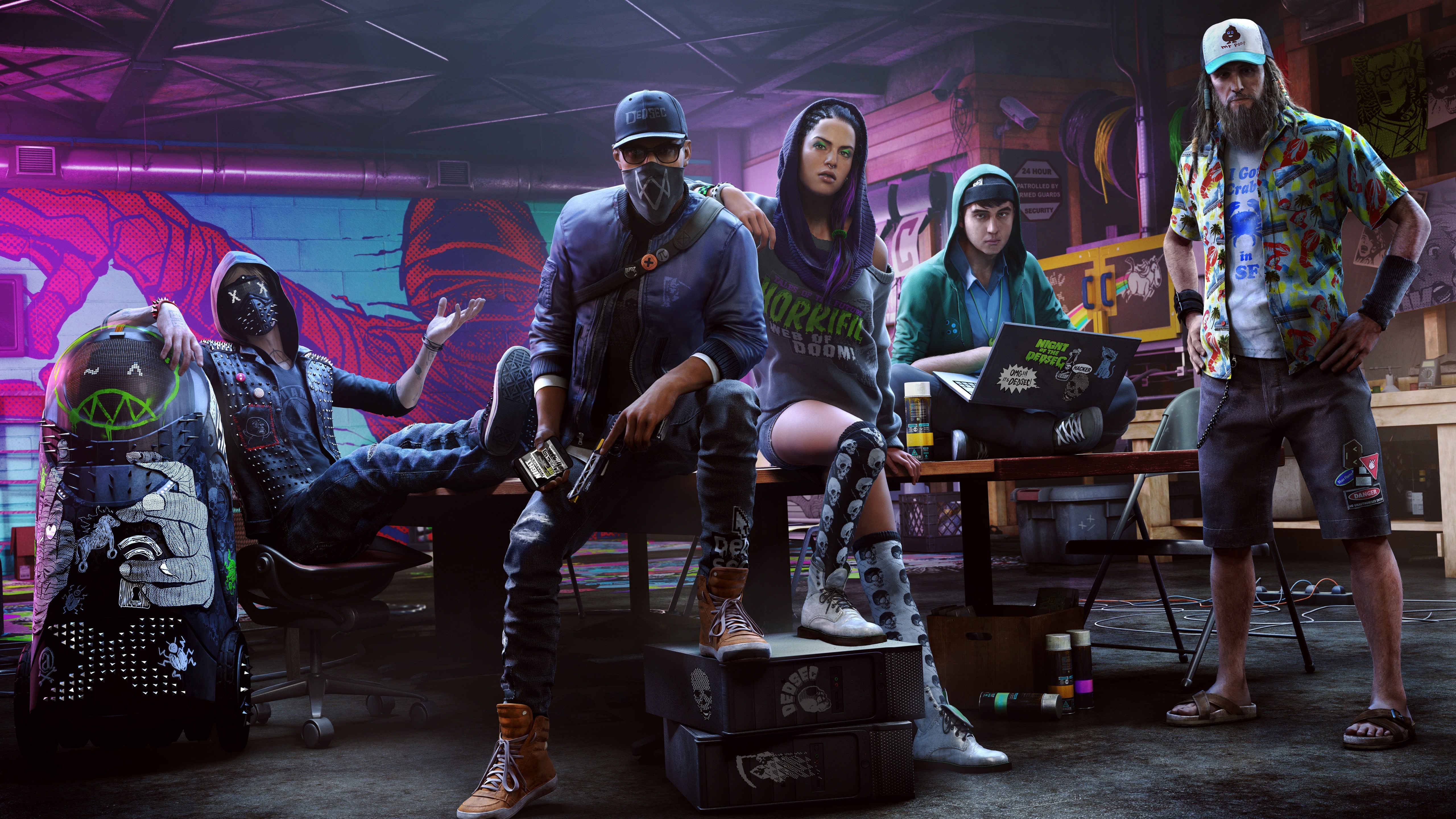 Group of hackers from Watch Dogs 2 HD Wallpaper