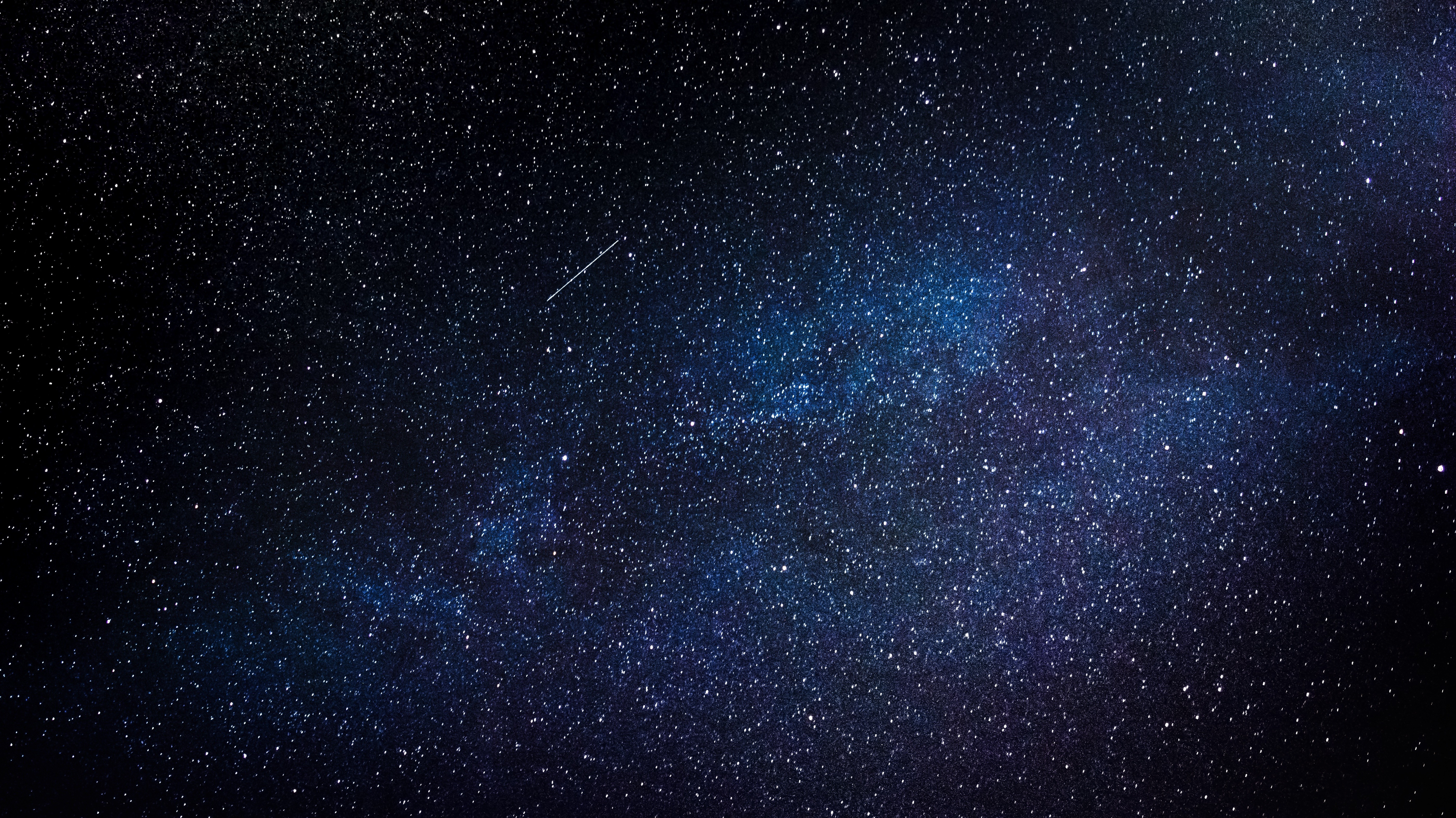 Starry night sky with a shooting star HD Wallpaper