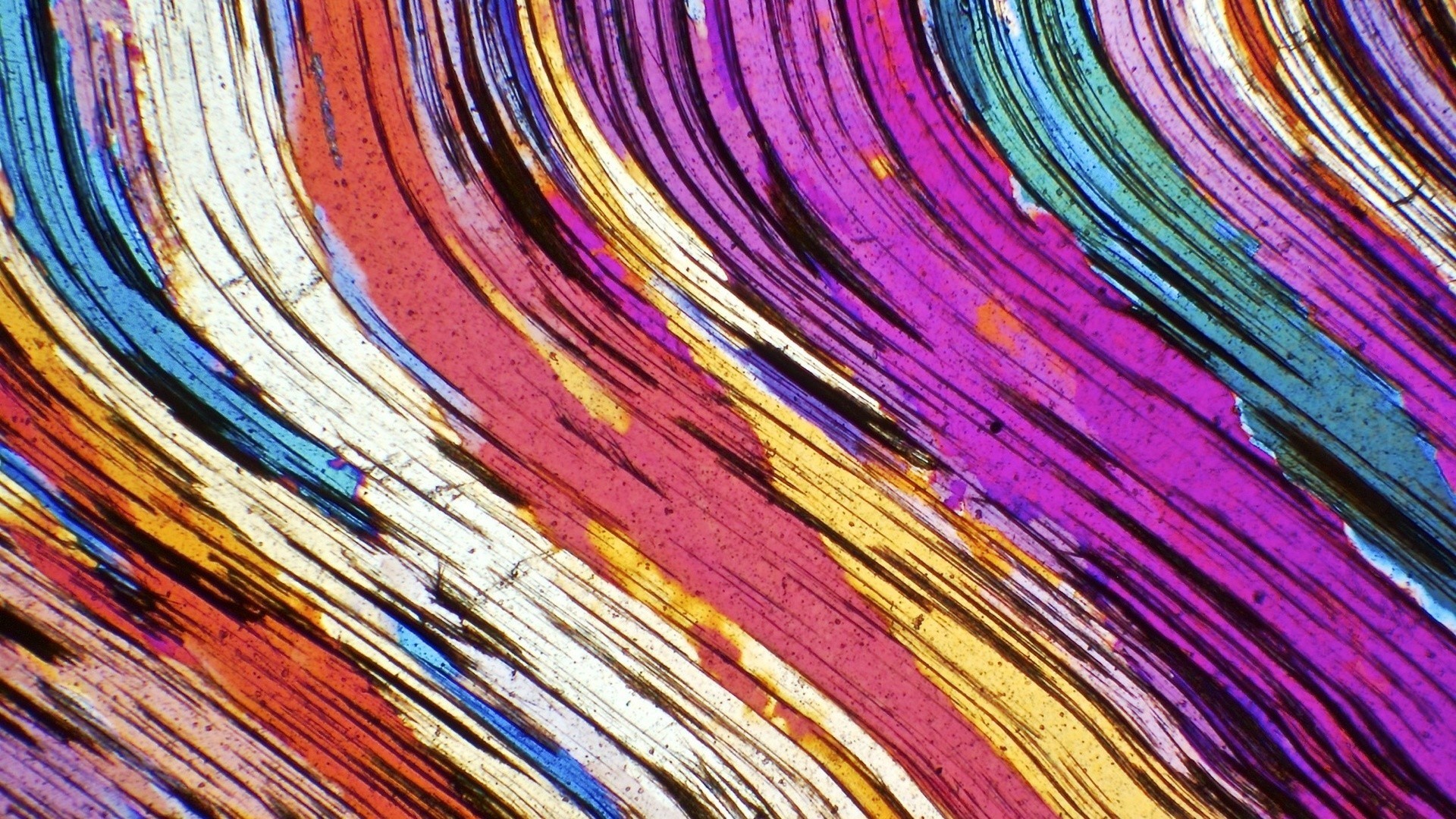 Abstract colorful wavy lines pattern HD Wallpaper