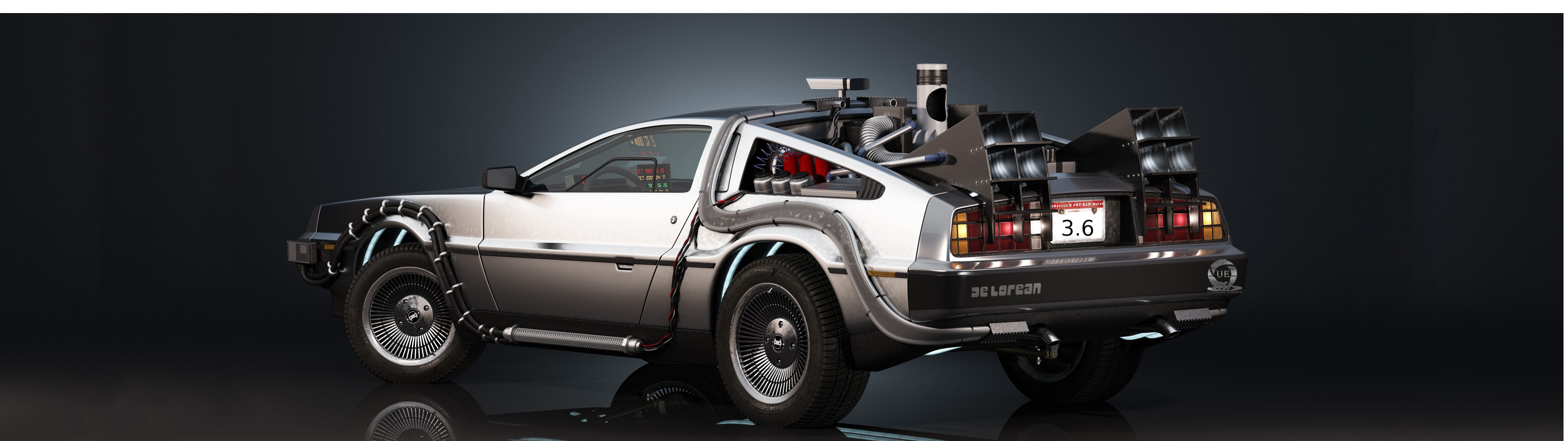 DeLorean DMC-12 time machine from Back to the Future HD Wallpaper
