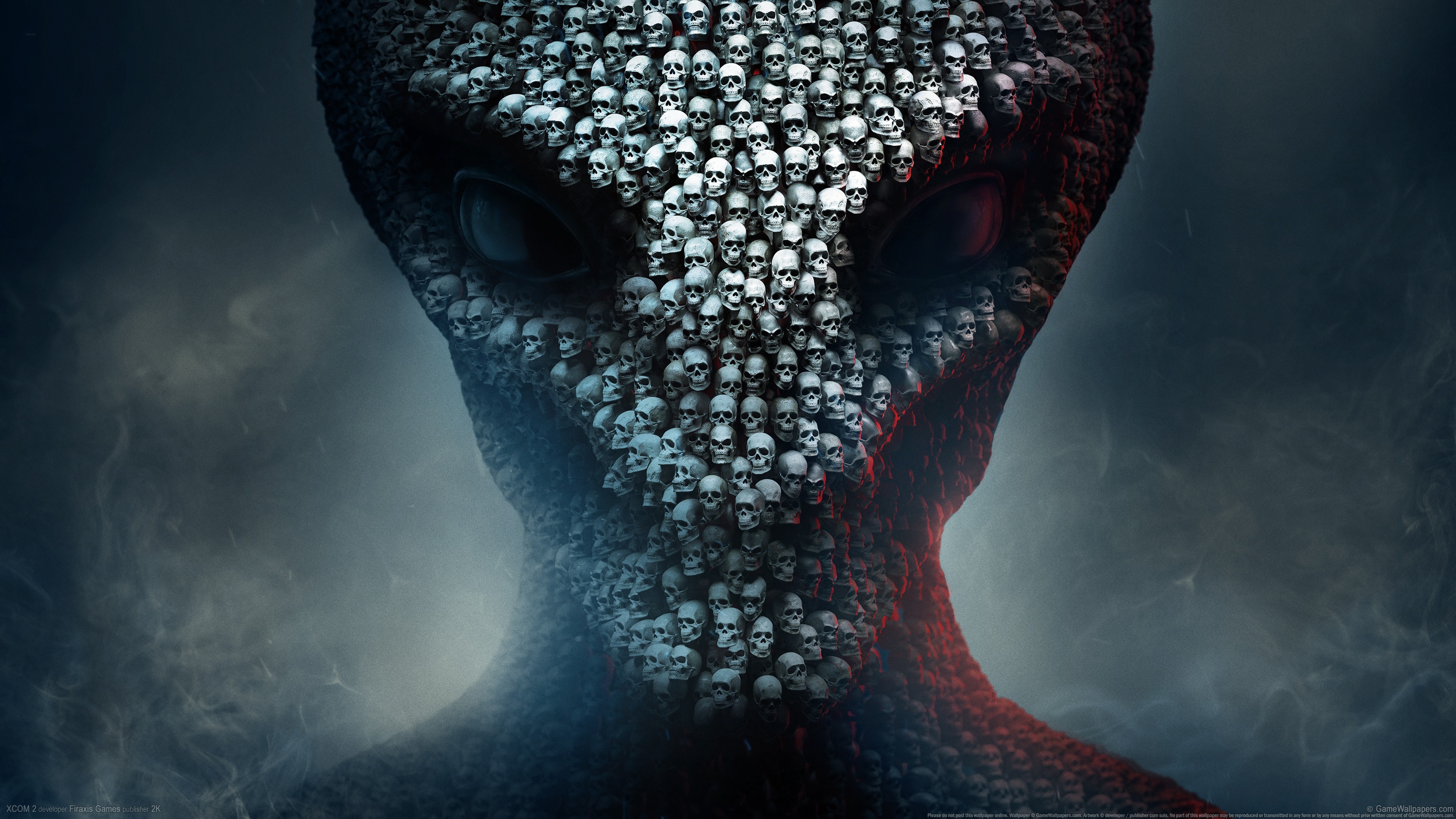 Alien made of skulls from XCOM 2 HD Wallpaper
