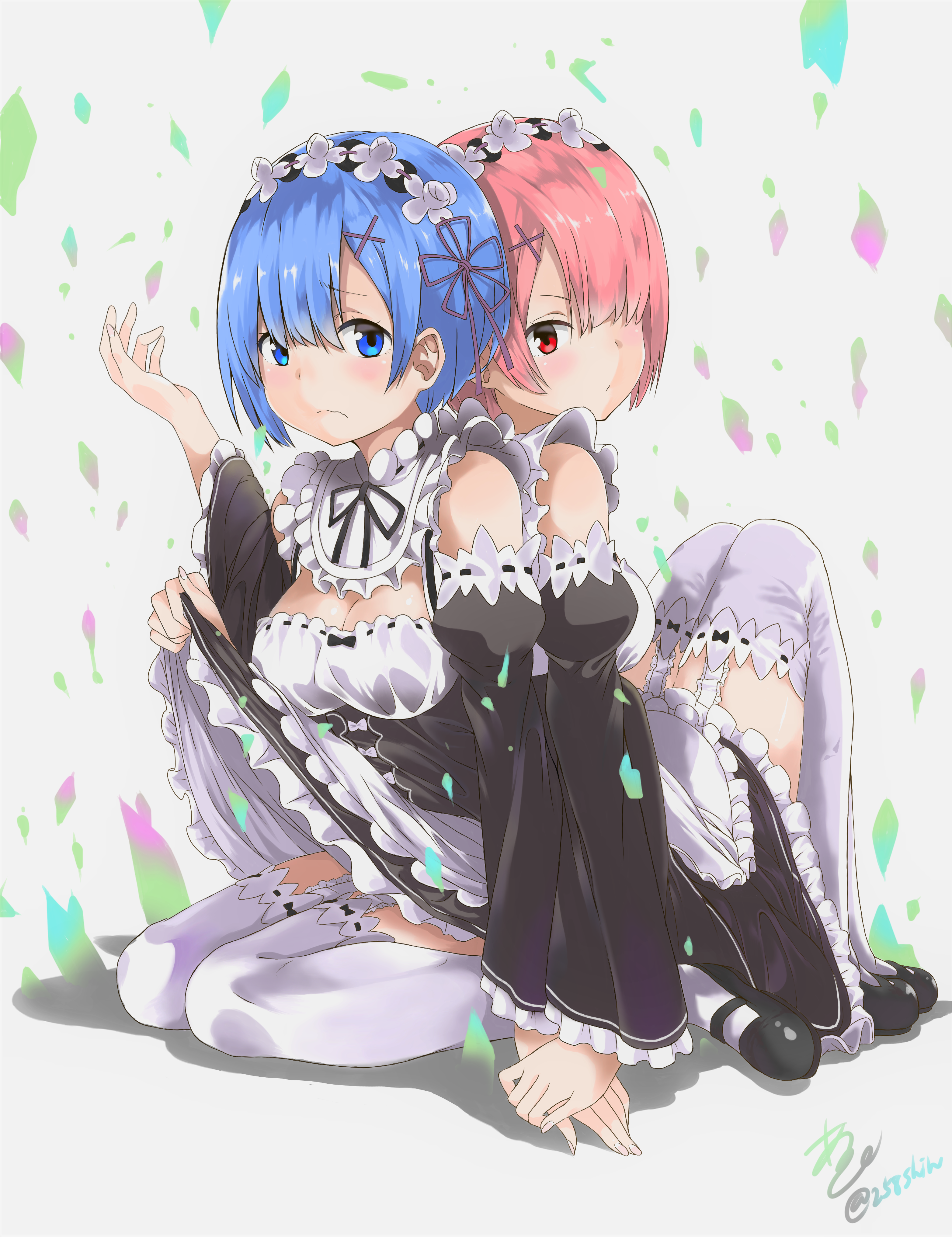 Rem and Ram from Re:Zero HD Wallpaper