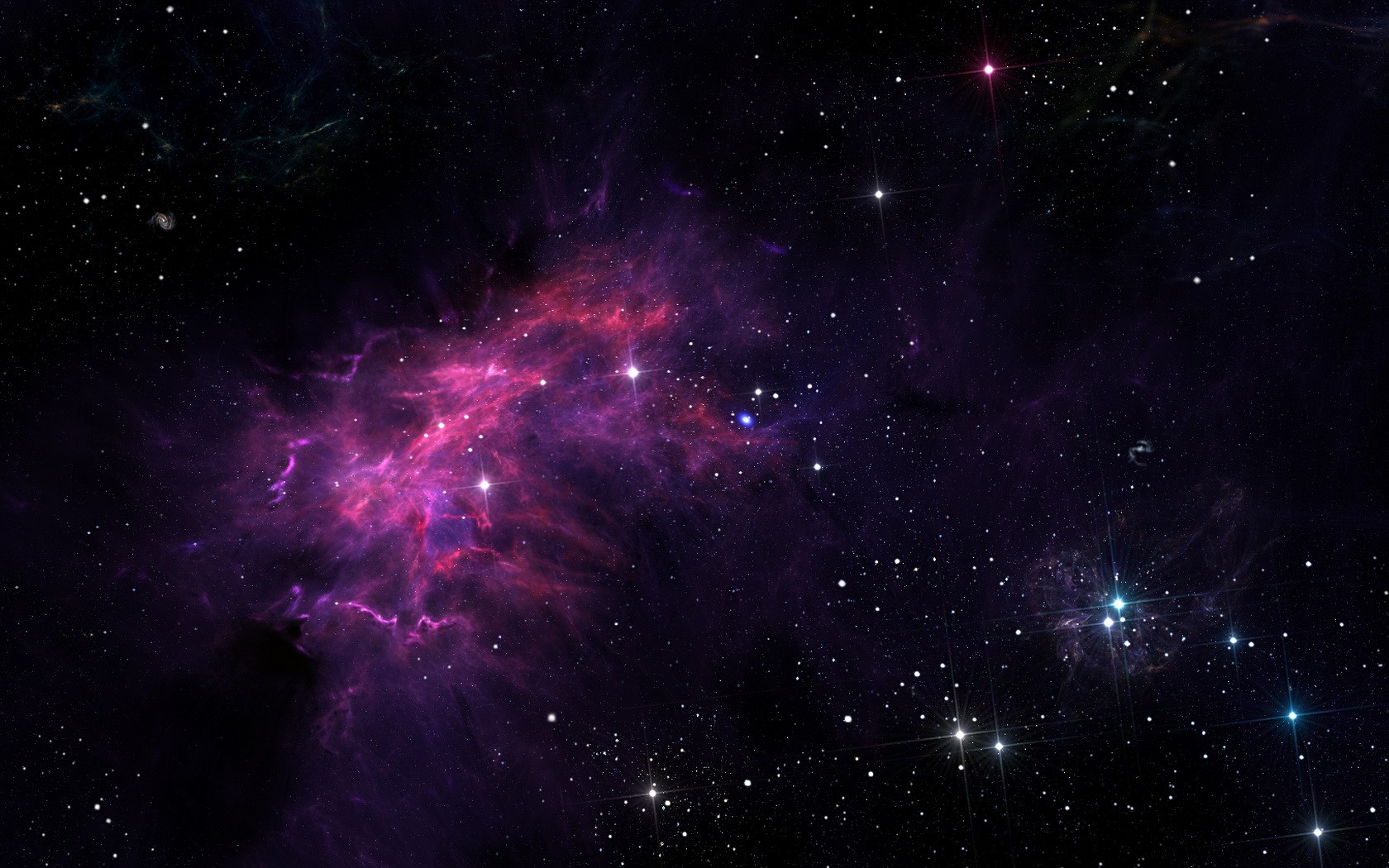 Vibrant nebula and stars in deep space HD Wallpaper