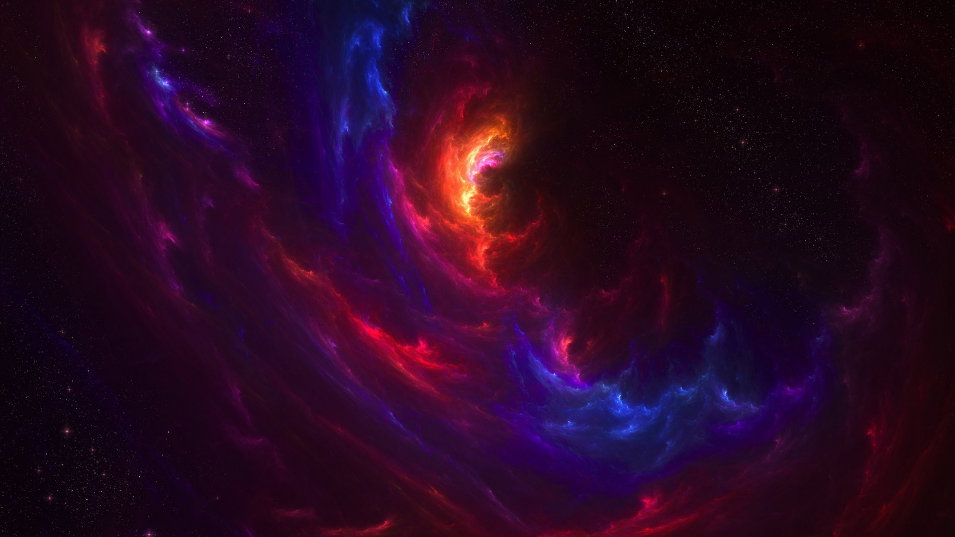 Colorful Nebula and Stars in Deep Space HD Wallpaper