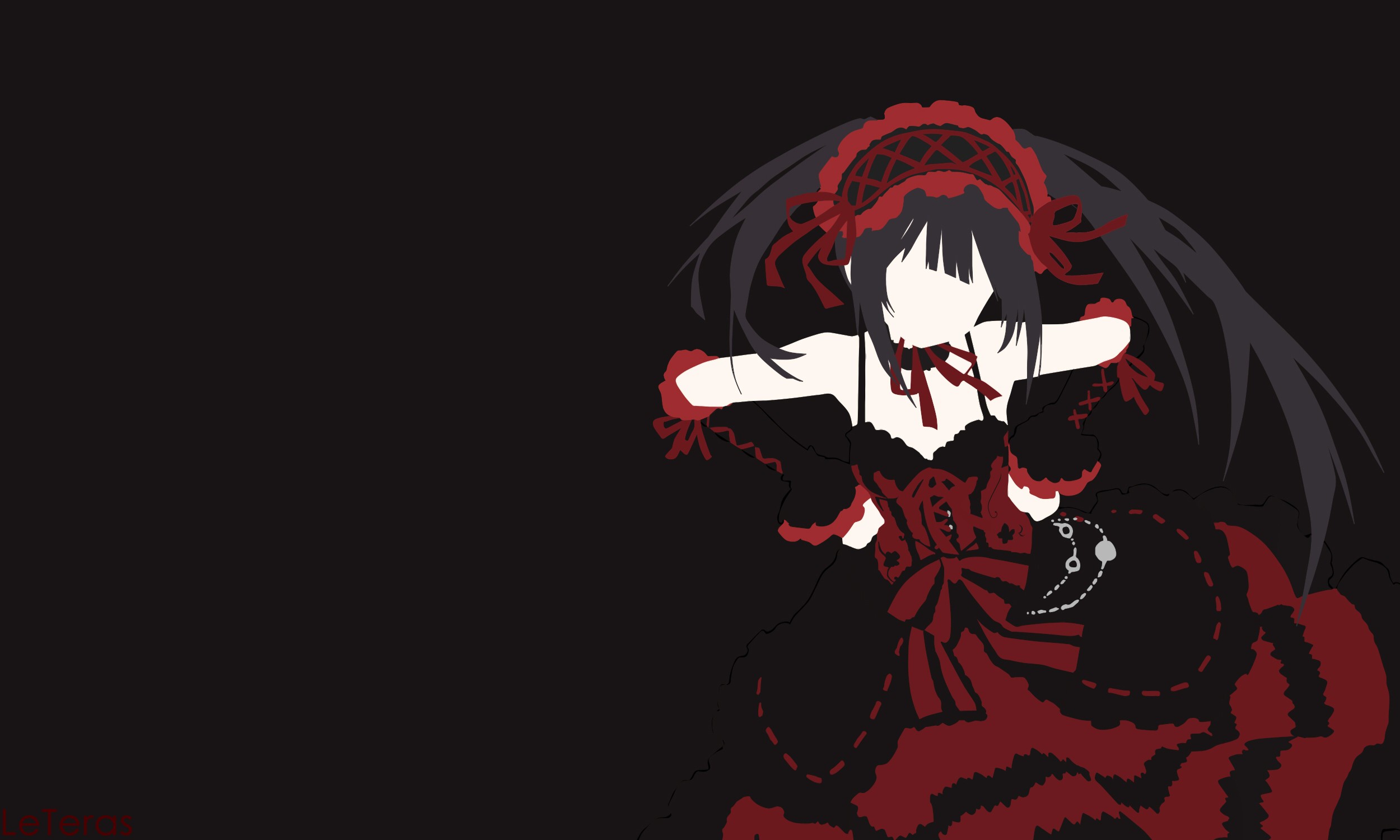 Tokisaki Kurumi minimalism anime girl HD Wallpaper