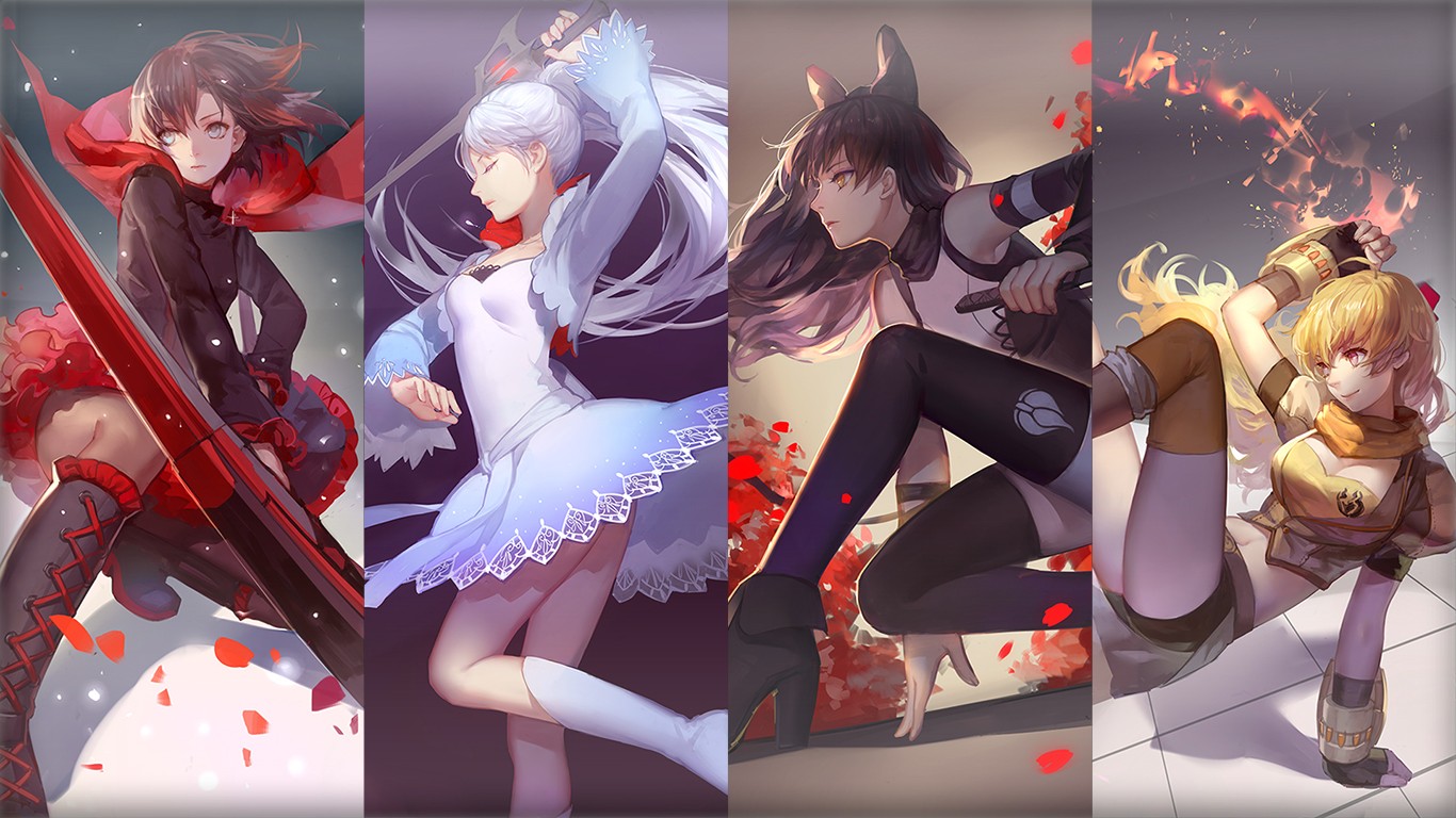 RWBY Team RWBY Collage HD Wallpaper