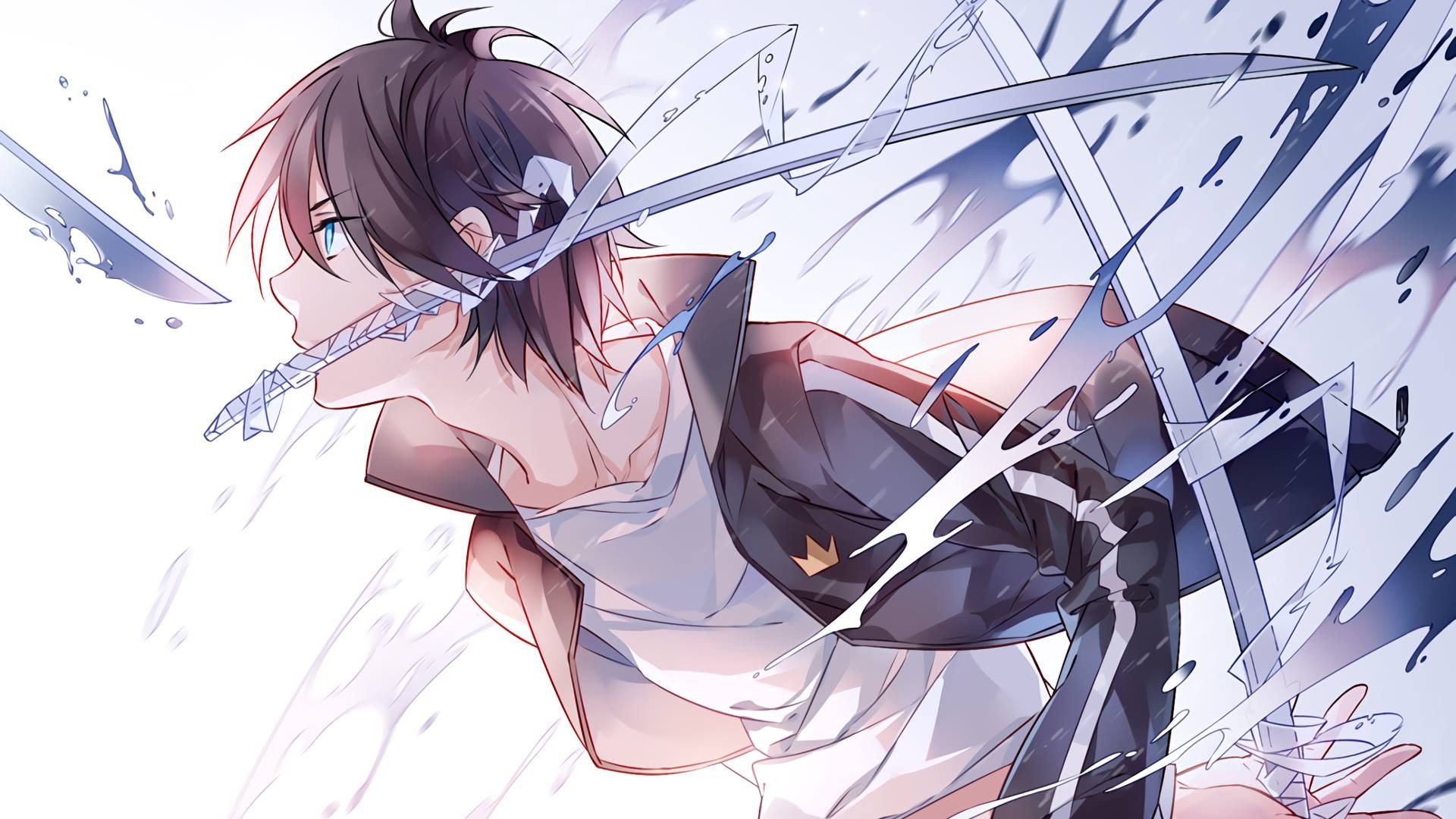 Yato from Noragami with swords HD Wallpaper