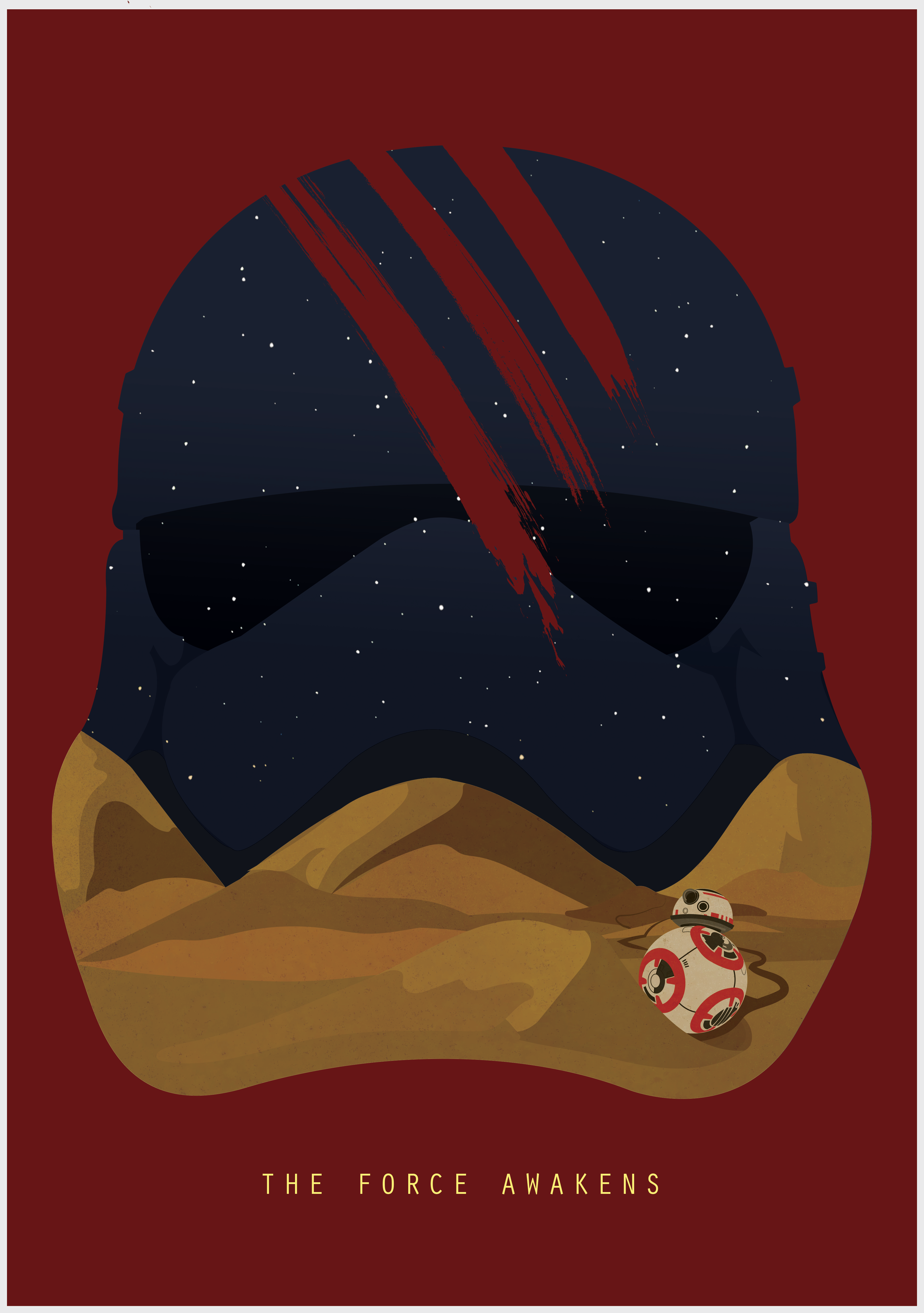 Star Wars: The Force Awakens Poster with BB-8 HD Wallpaper
