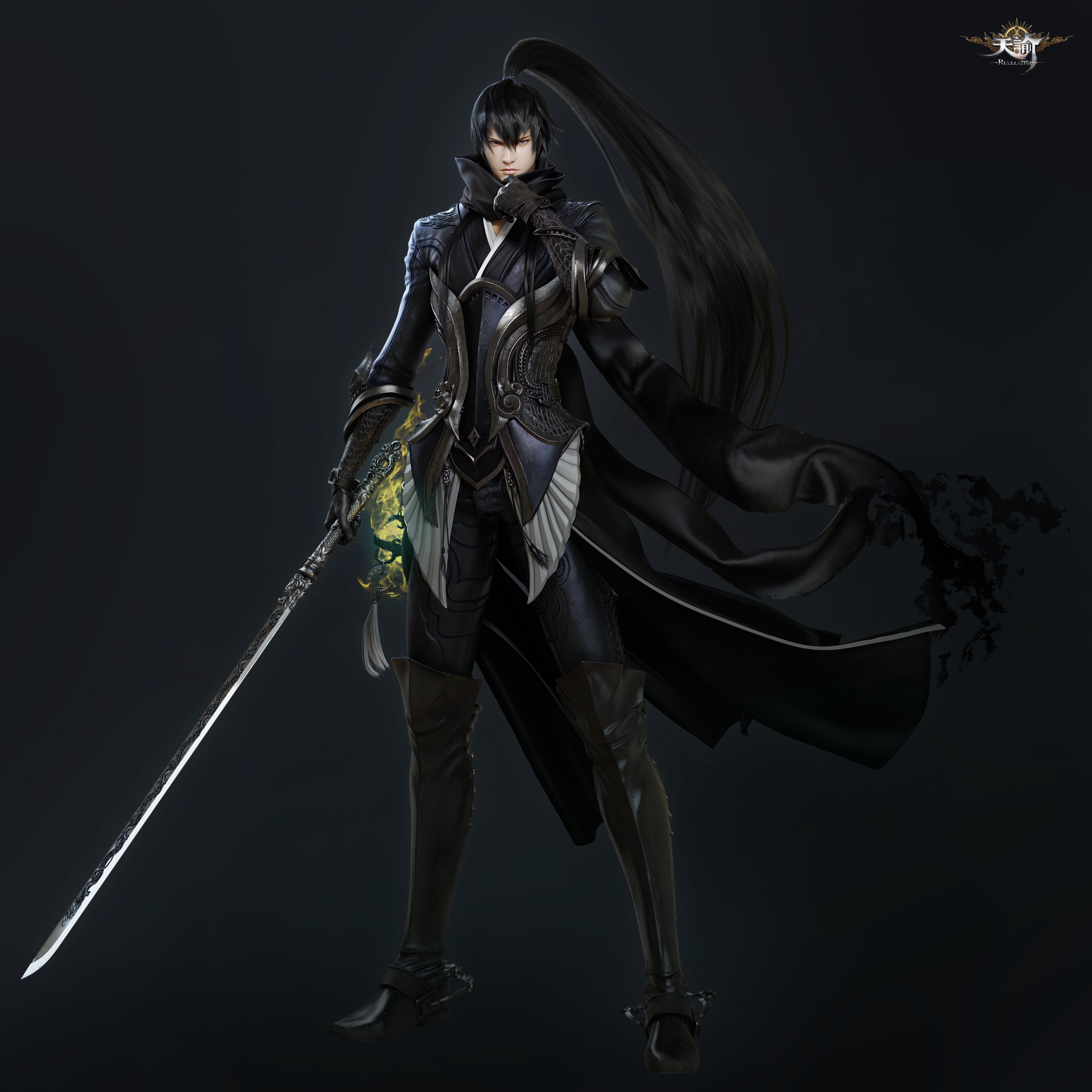 3D character with a long sword HD Wallpaper