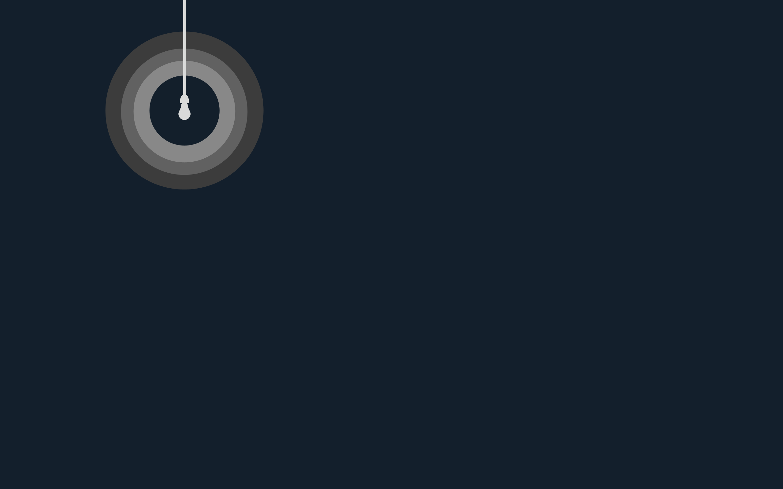 Minimalist light bulb with concentric circles HD Wallpaper