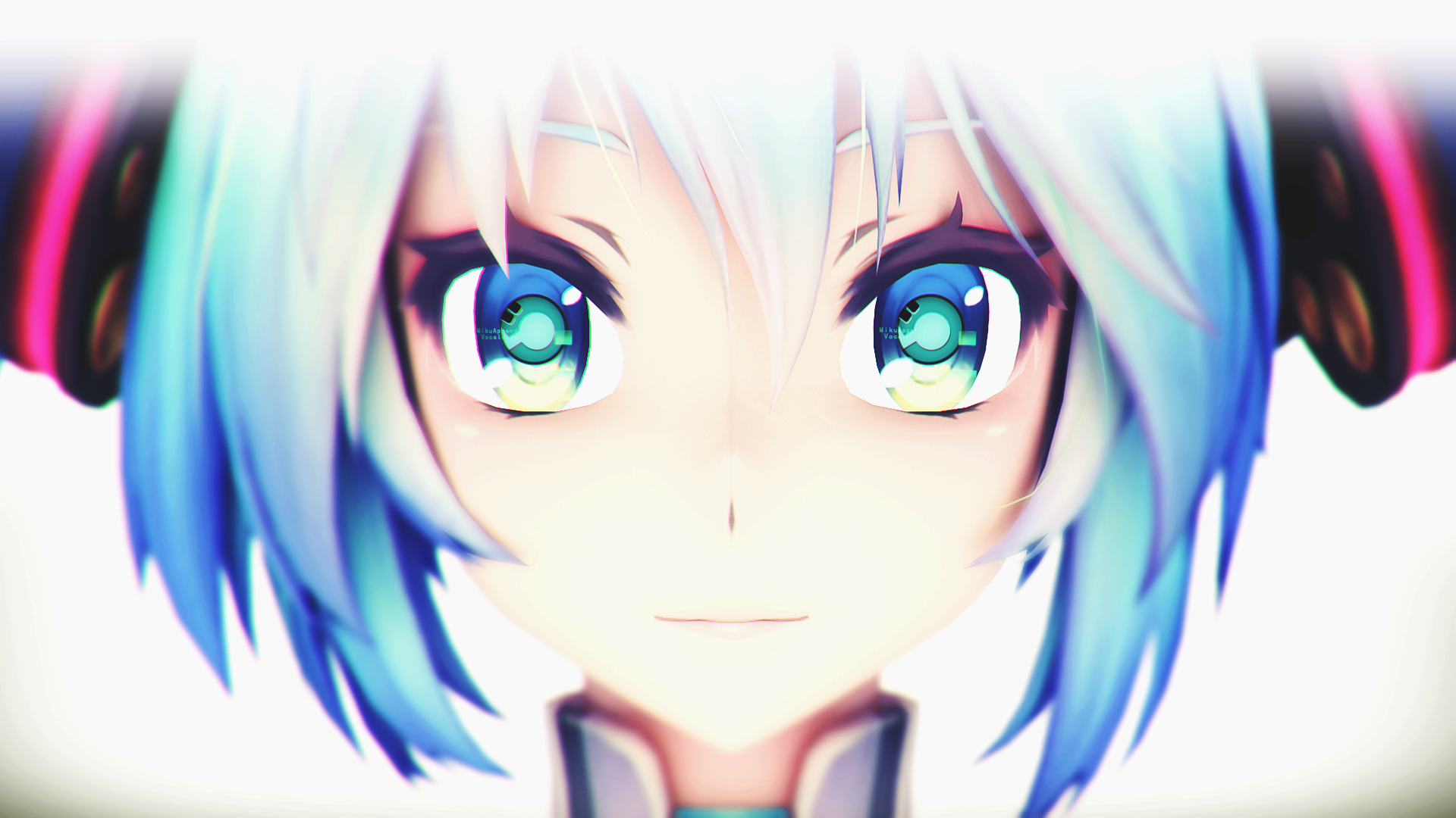 Hatsune Miku fan art close-up HD Wallpaper