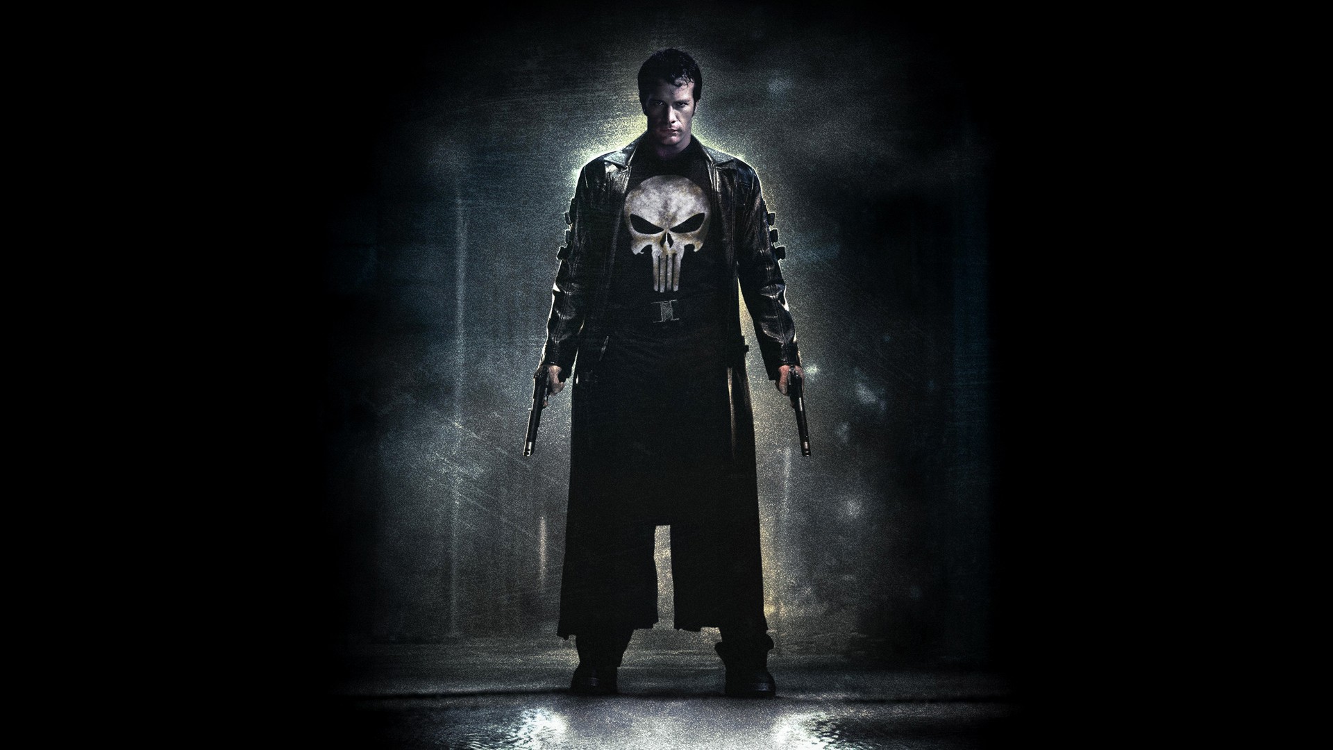 The Punisher with Skull Logo and Guns HD Wallpaper