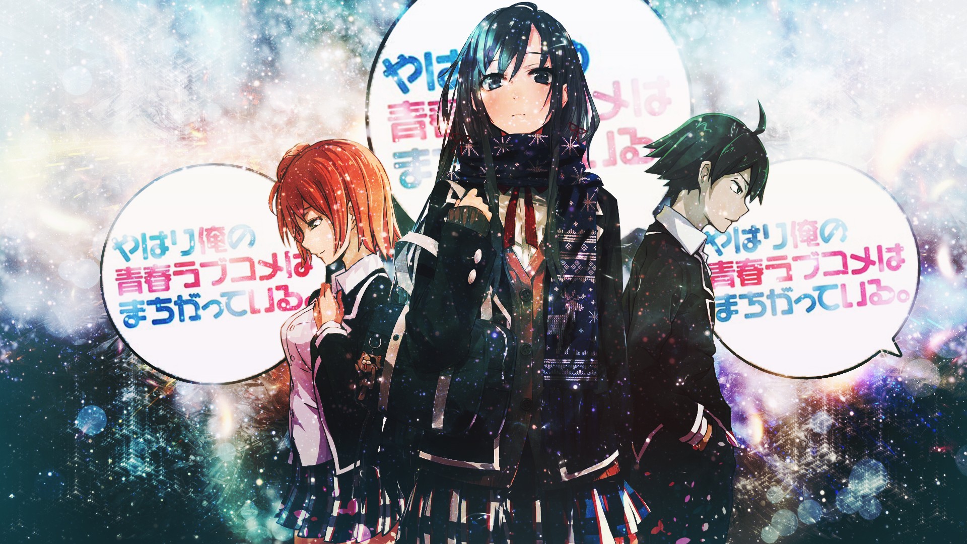 Yahari Ore no Seishun Love Comedy wa Machigatteiru. Anime Characters HD Wallpaper