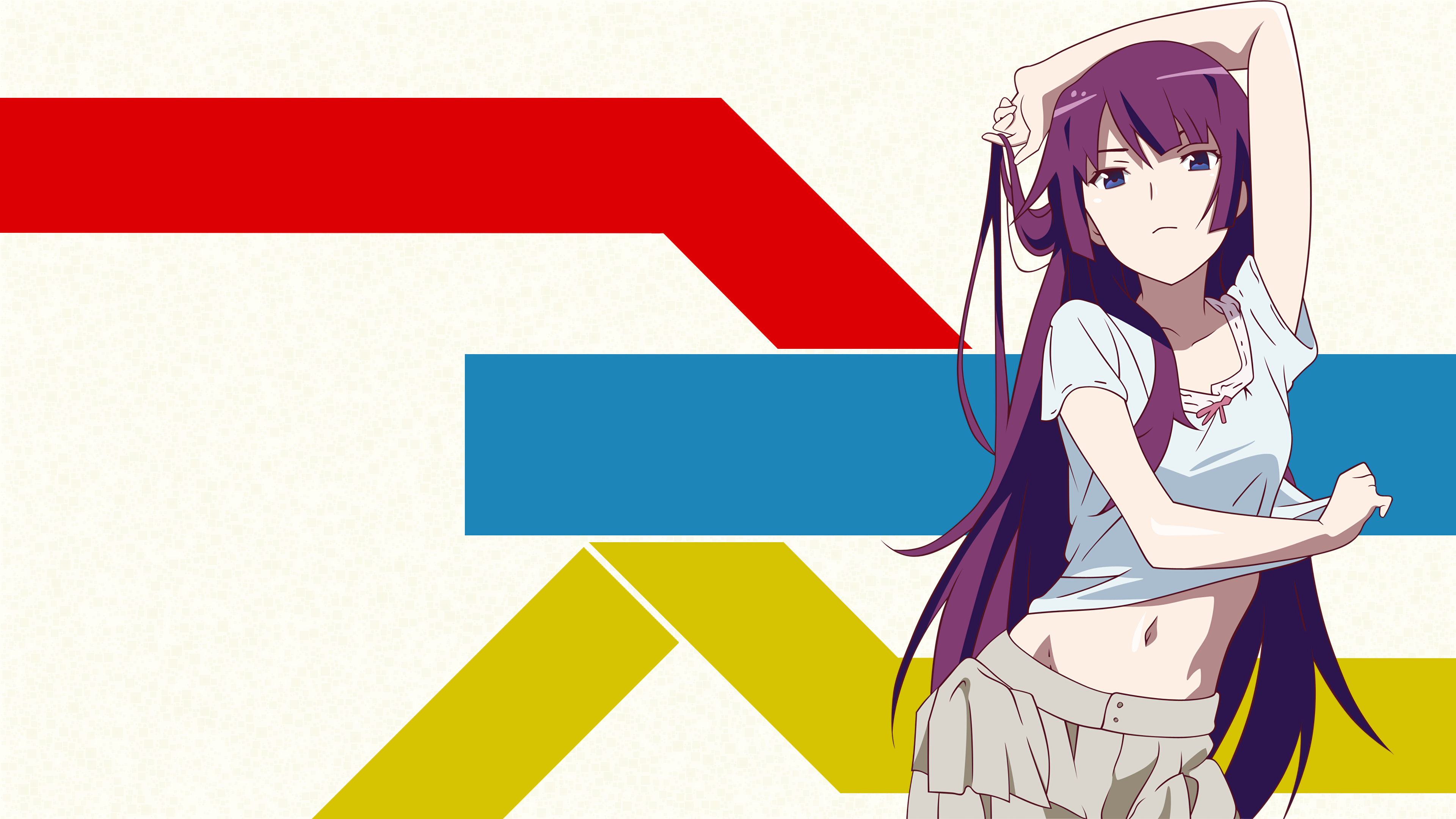 Senjougahara Hitagi from Monogatari Series HD Wallpaper