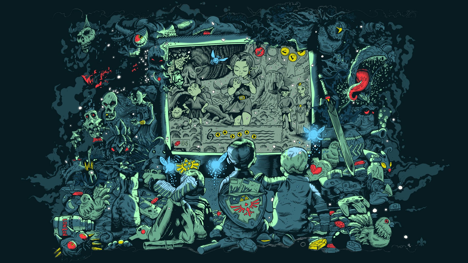 The Legend of Zelda: Ocarina of Time Fan Art HD Wallpaper