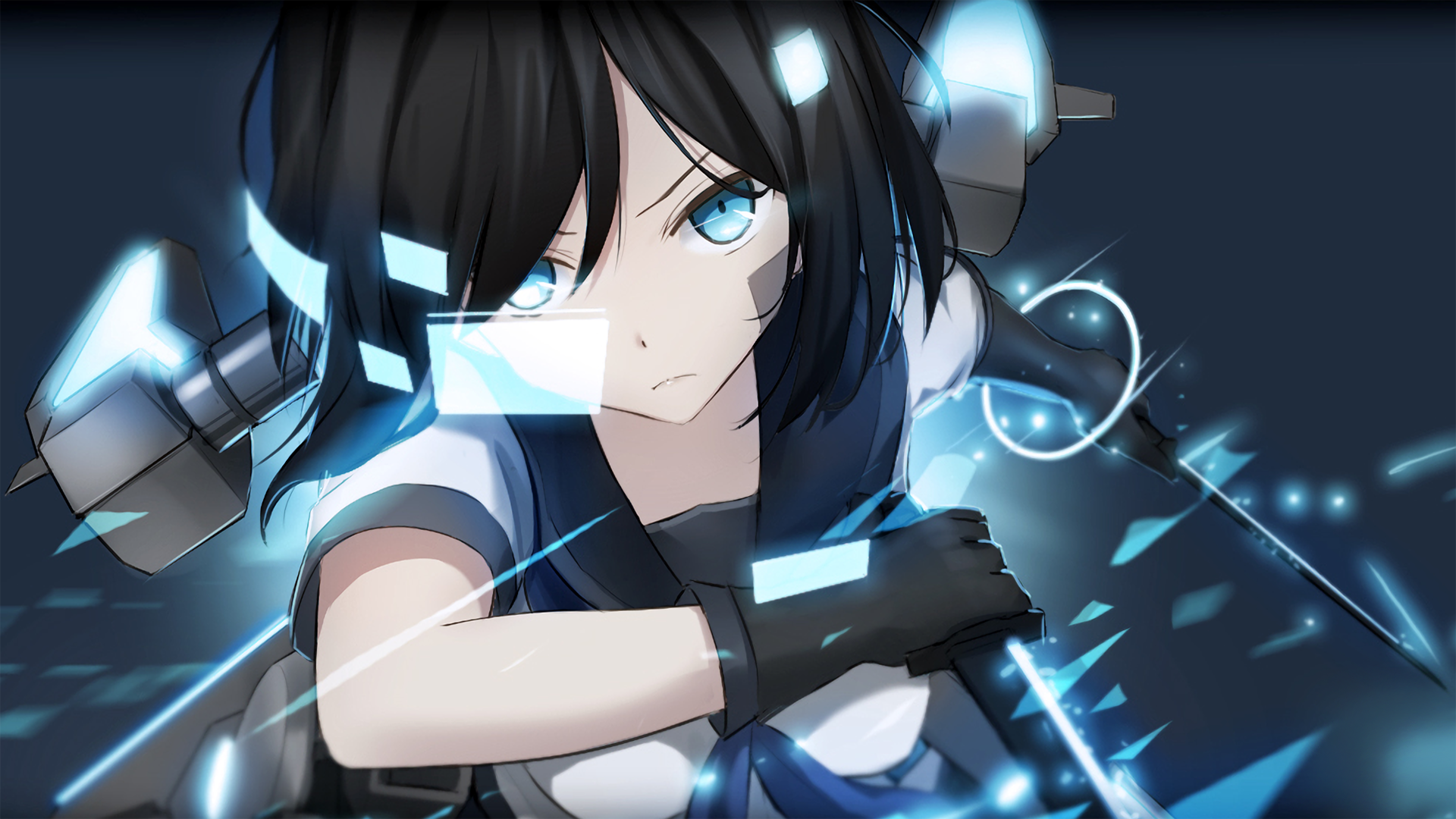 Kantai Collection Anime Girl with Blue Eyes HD Wallpaper