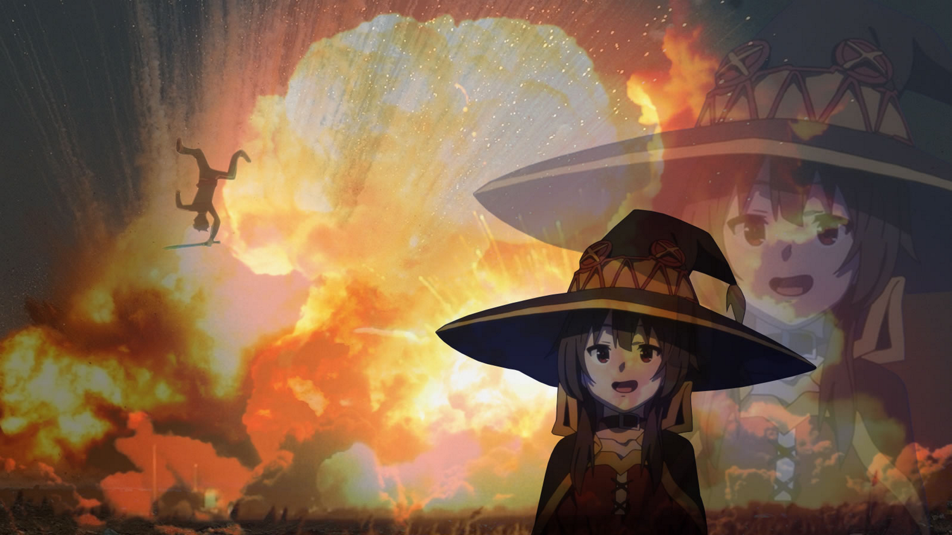 Megumin and Explosion in Kono Subarashii Sekai ni Shukufuku wo! HD Wallpaper