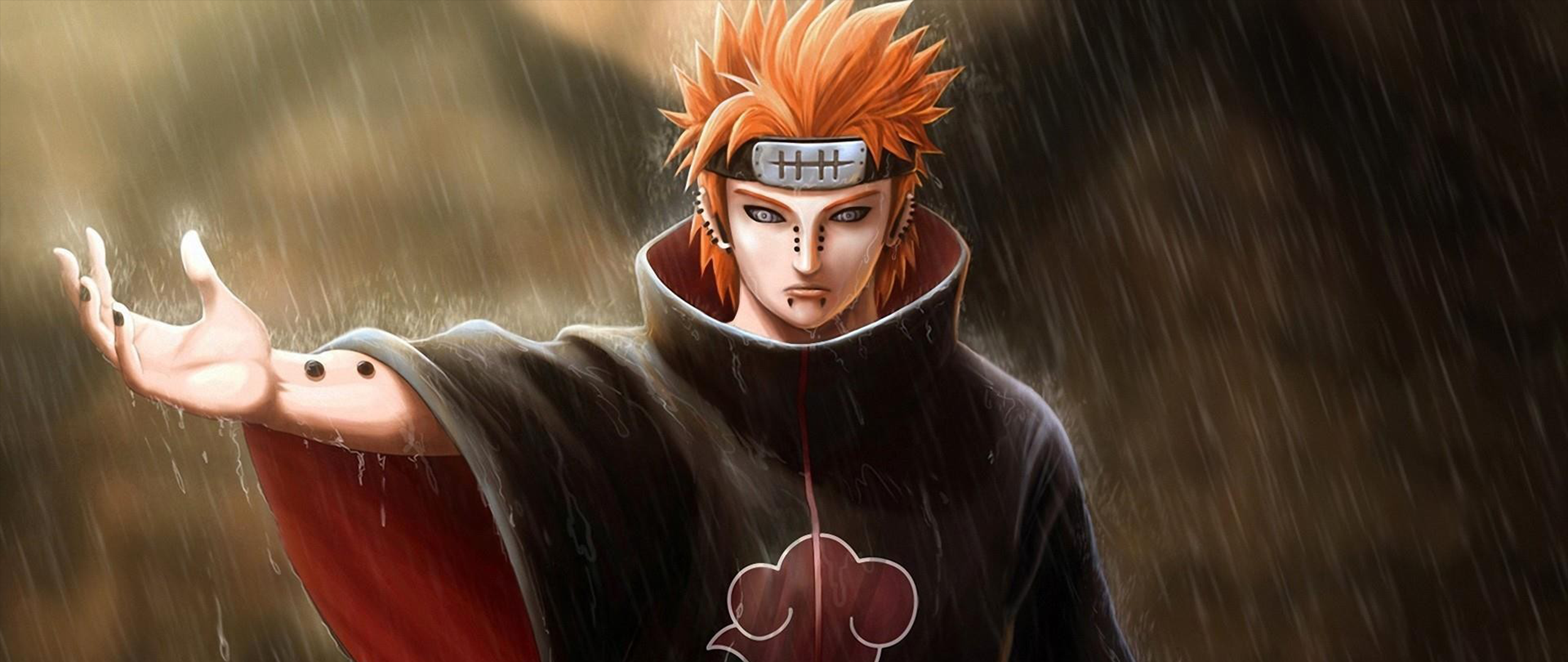 Pain from Naruto Shippuden in the rain HD Wallpaper