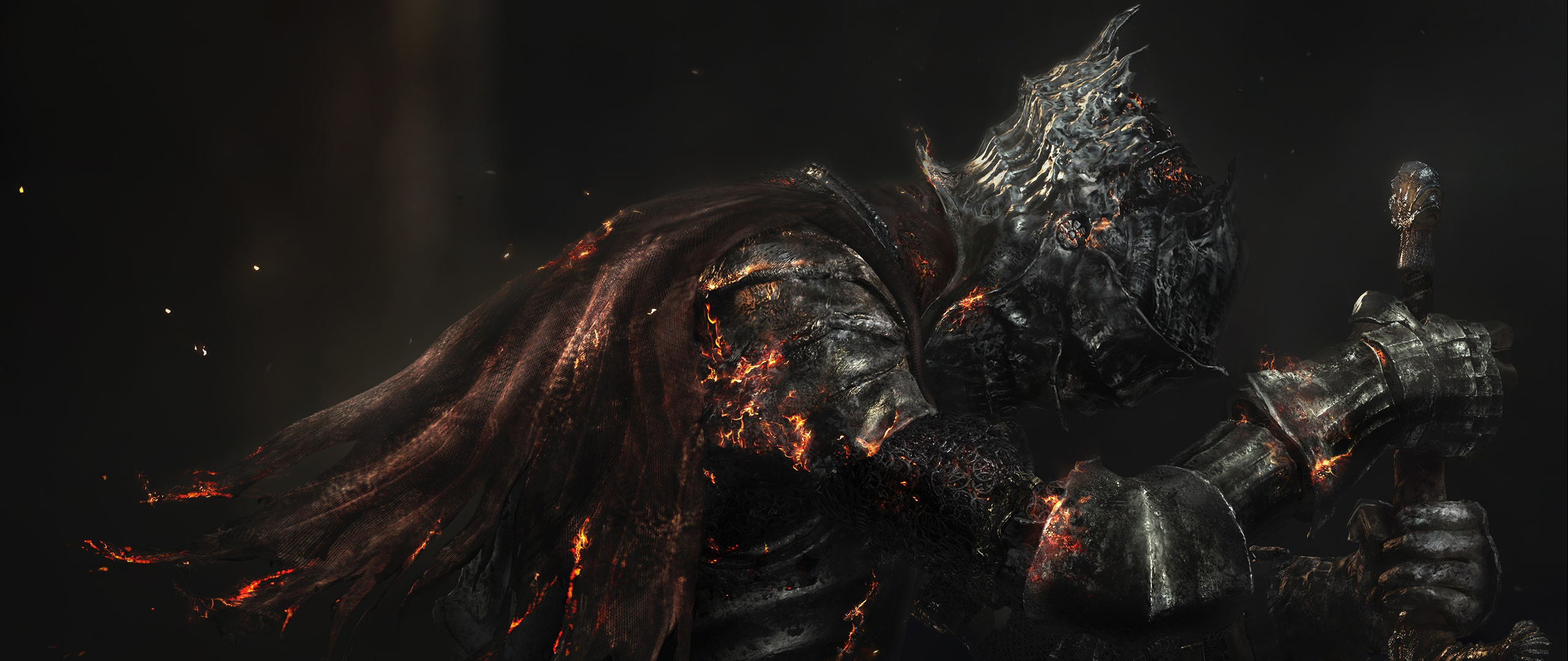 Dark Souls III Knight with Fiery Armor HD Wallpaper