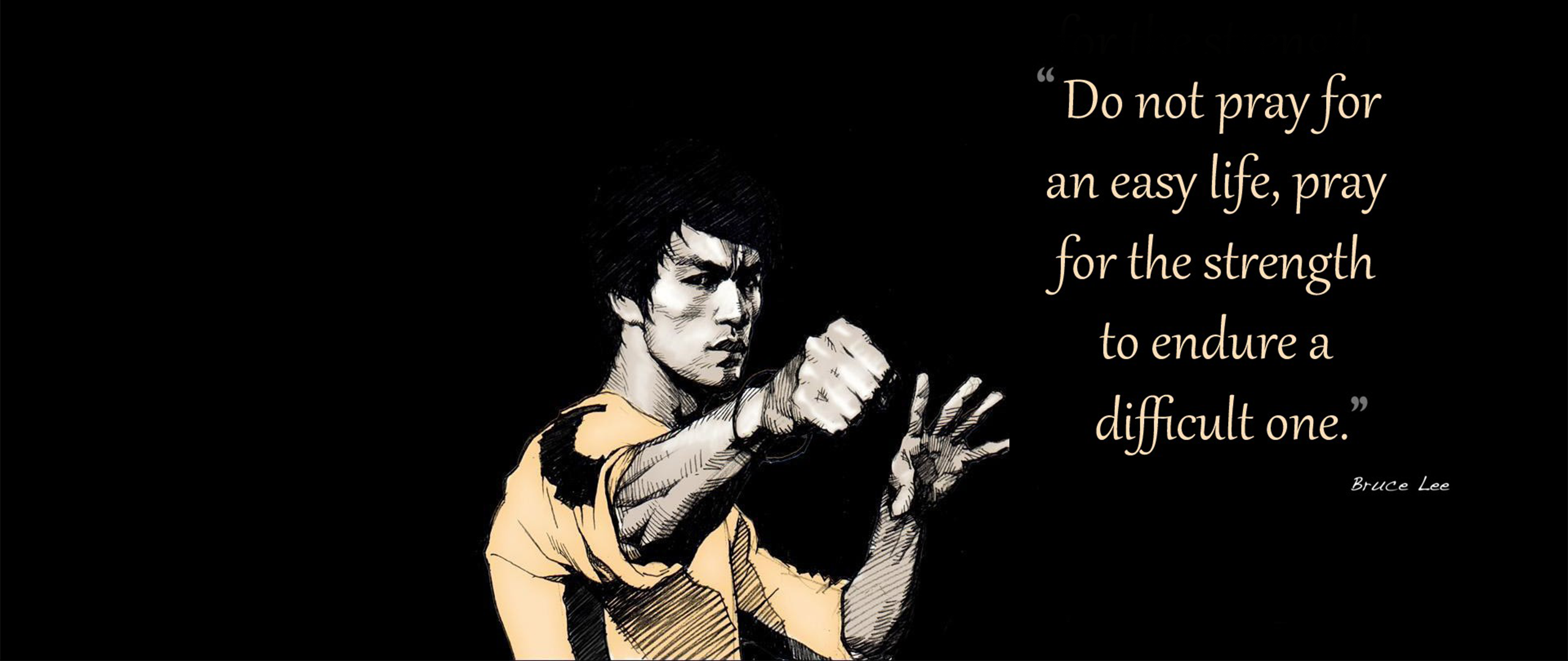 Bruce Lee quote about strength HD Wallpaper