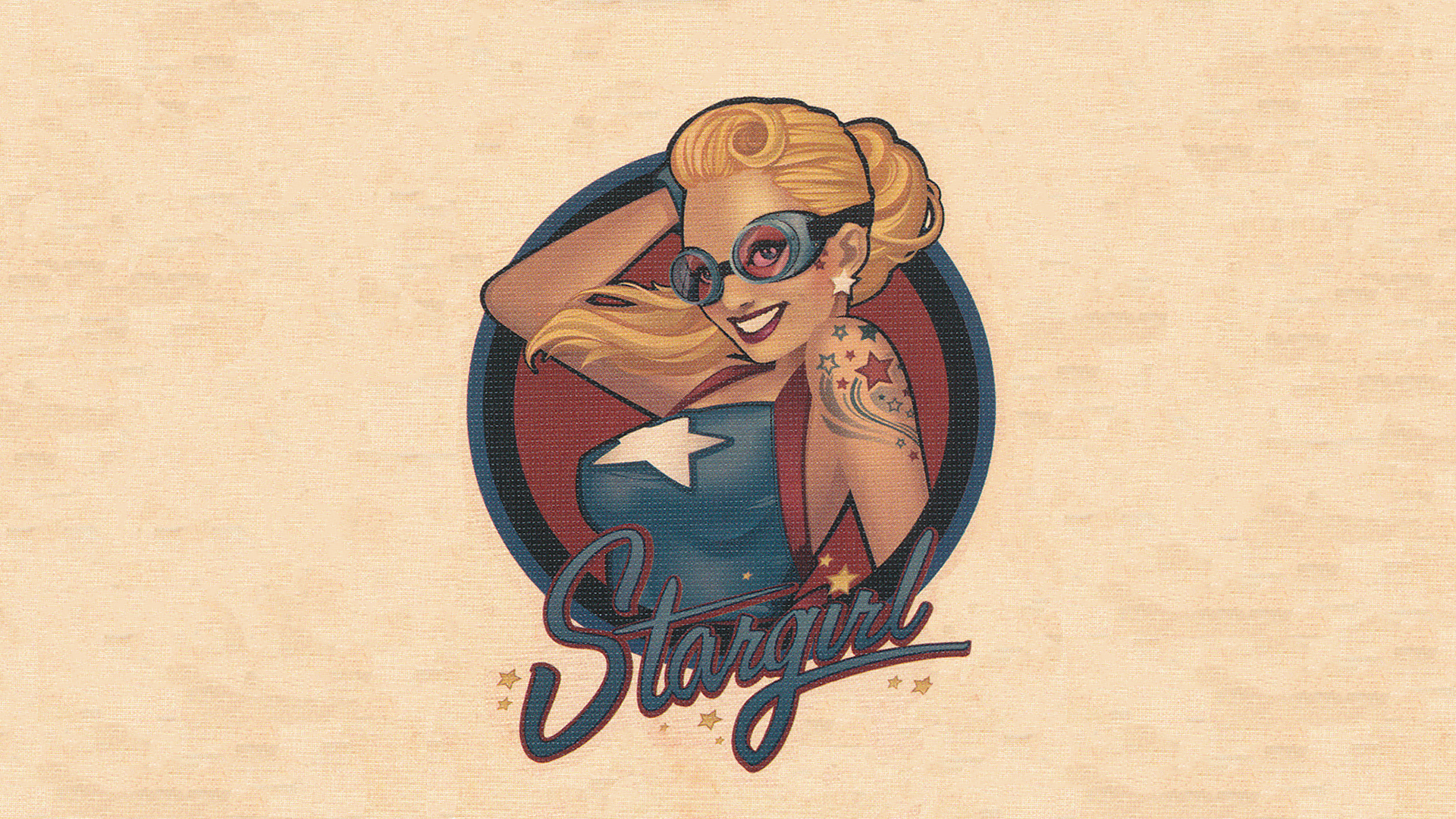 Stargirl comic book illustration with textured background HD Wallpaper