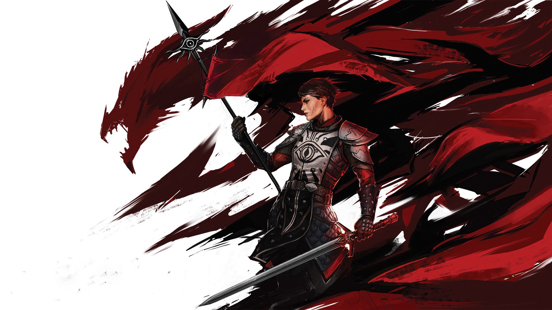 Cassandra Pentaghast with Dragon Age Inquisition Banner HD Wallpaper