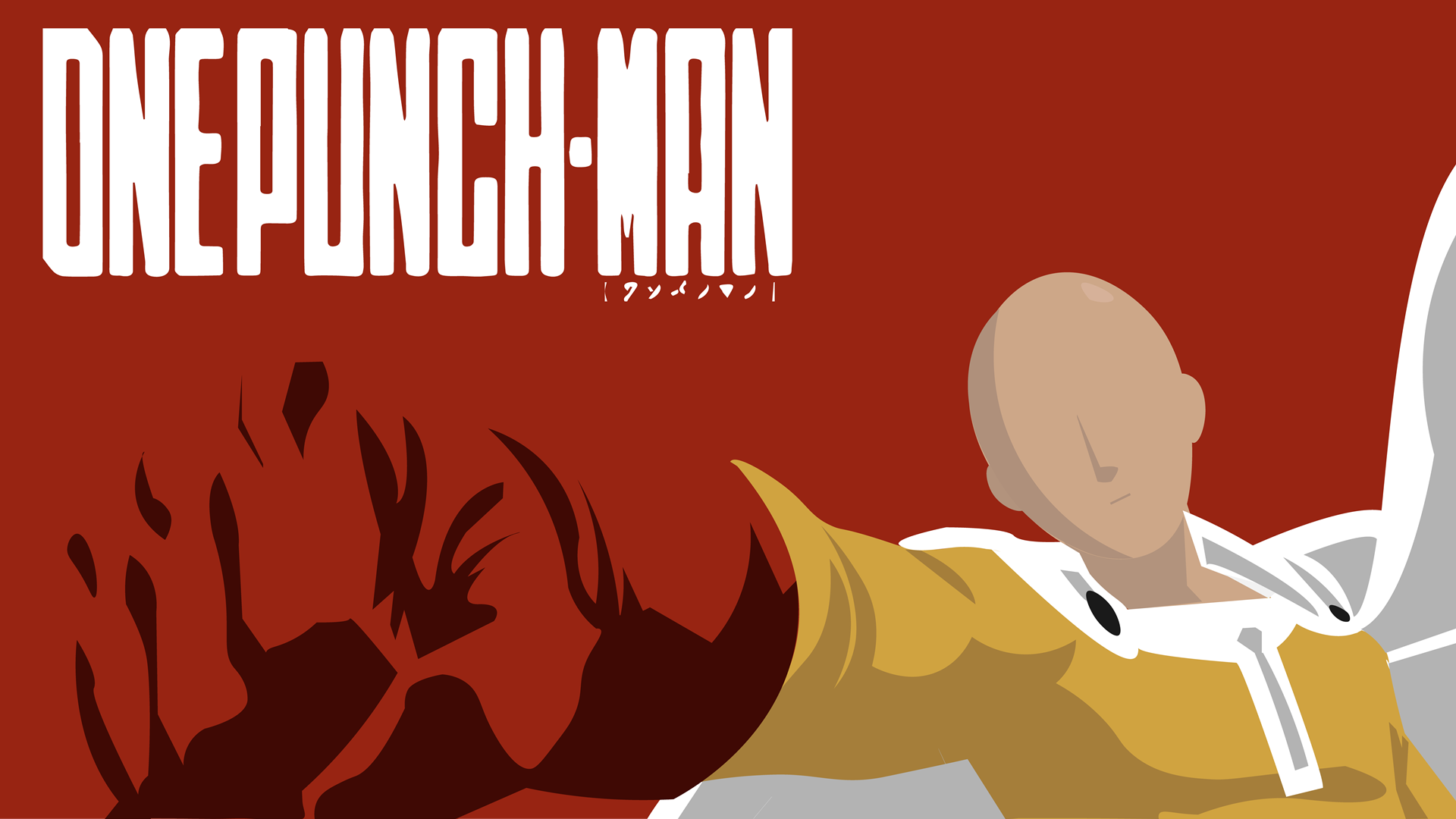 One-Punch Man Saitama Minimalist Art HD Wallpaper