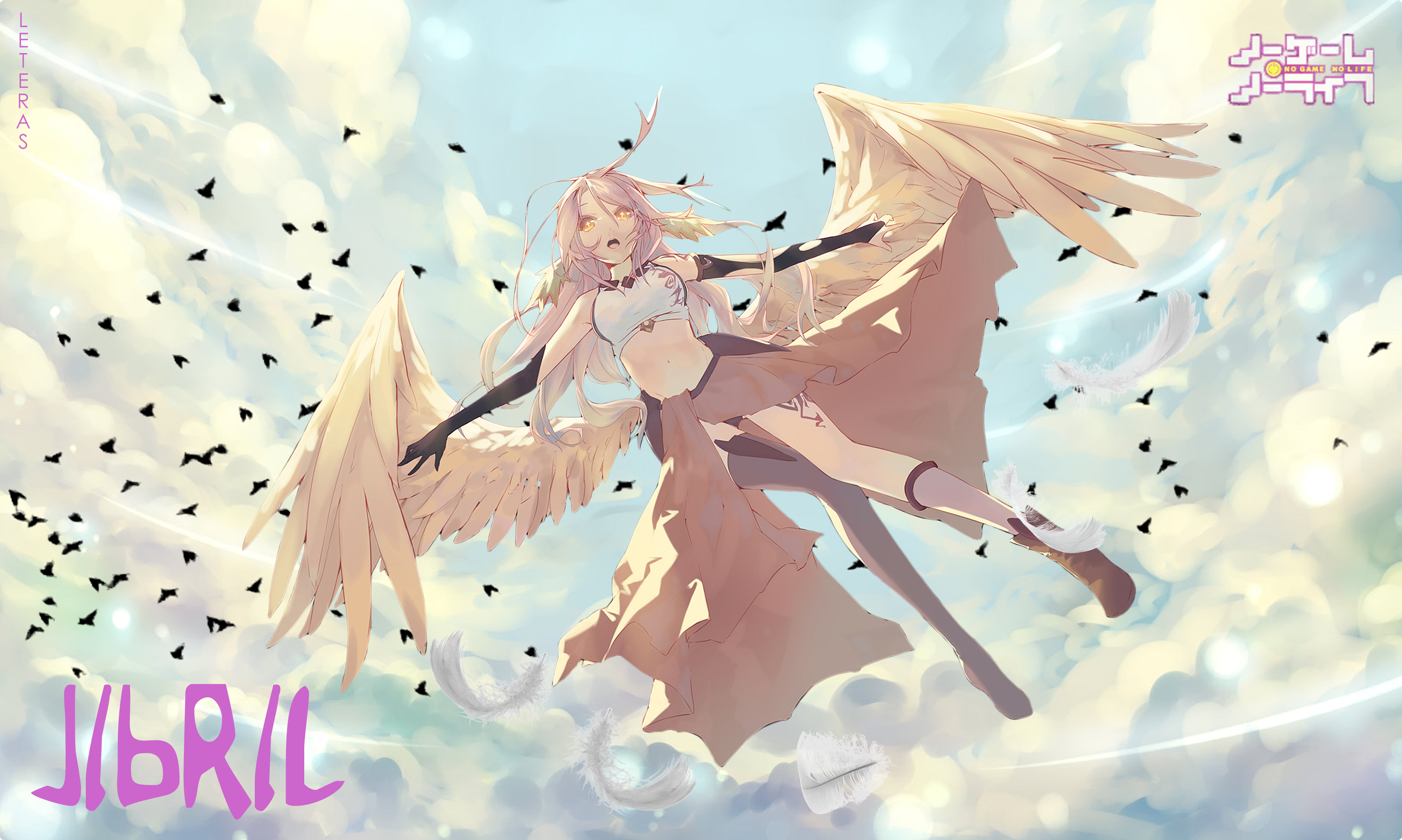 Jibril from No Game No Life with Wings HD Wallpaper