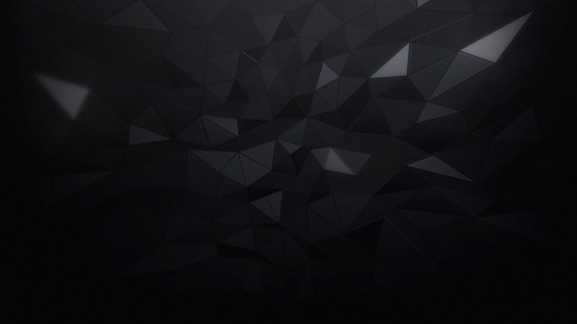 Abstract black geometric low-poly background HD Wallpaper
