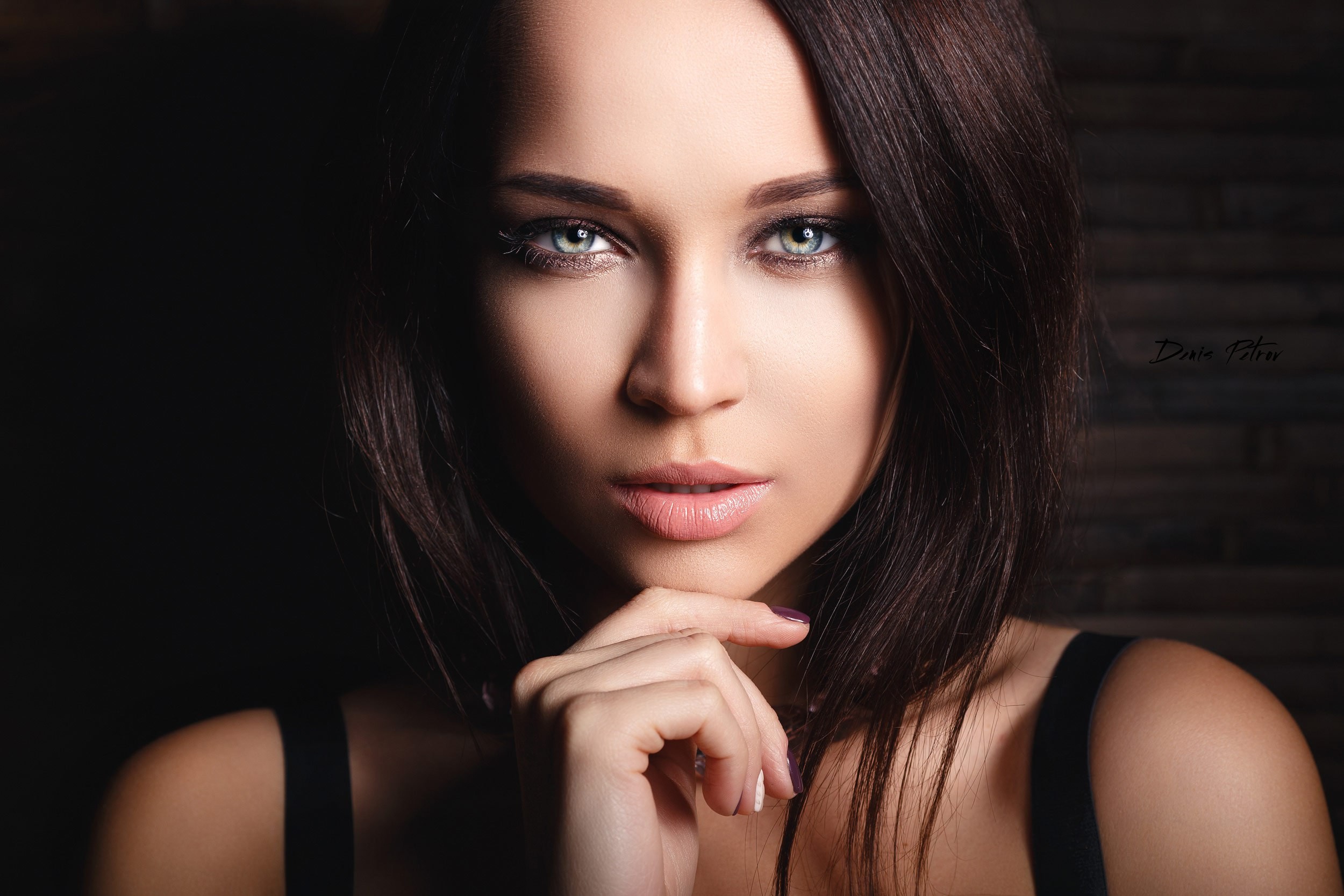 Angelina Petrova portrait by Denis Petrov HD Wallpaper
